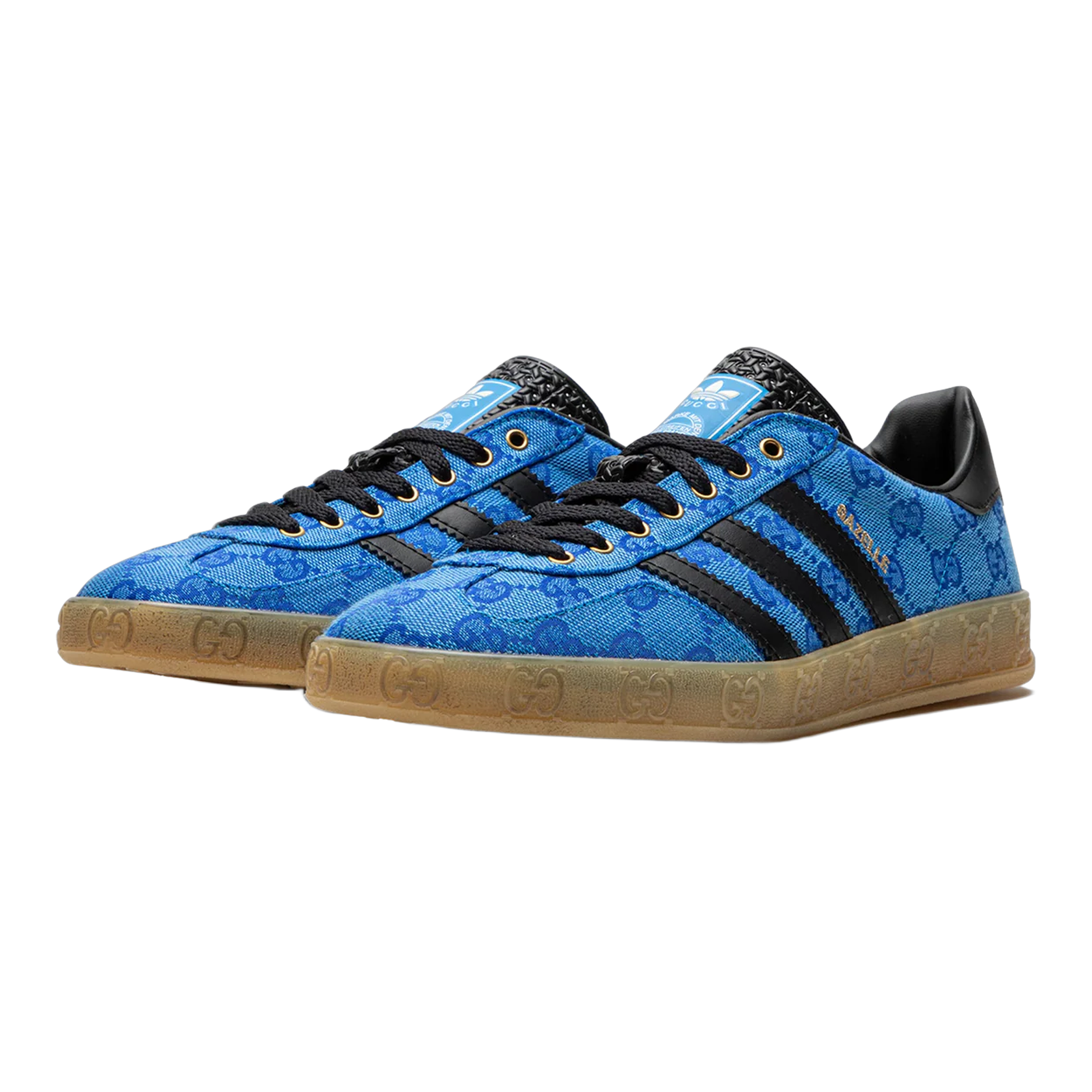 adidas x Gucci Gazelle Blue GG Monogram Side IE2265/737967 FAAW3 4349