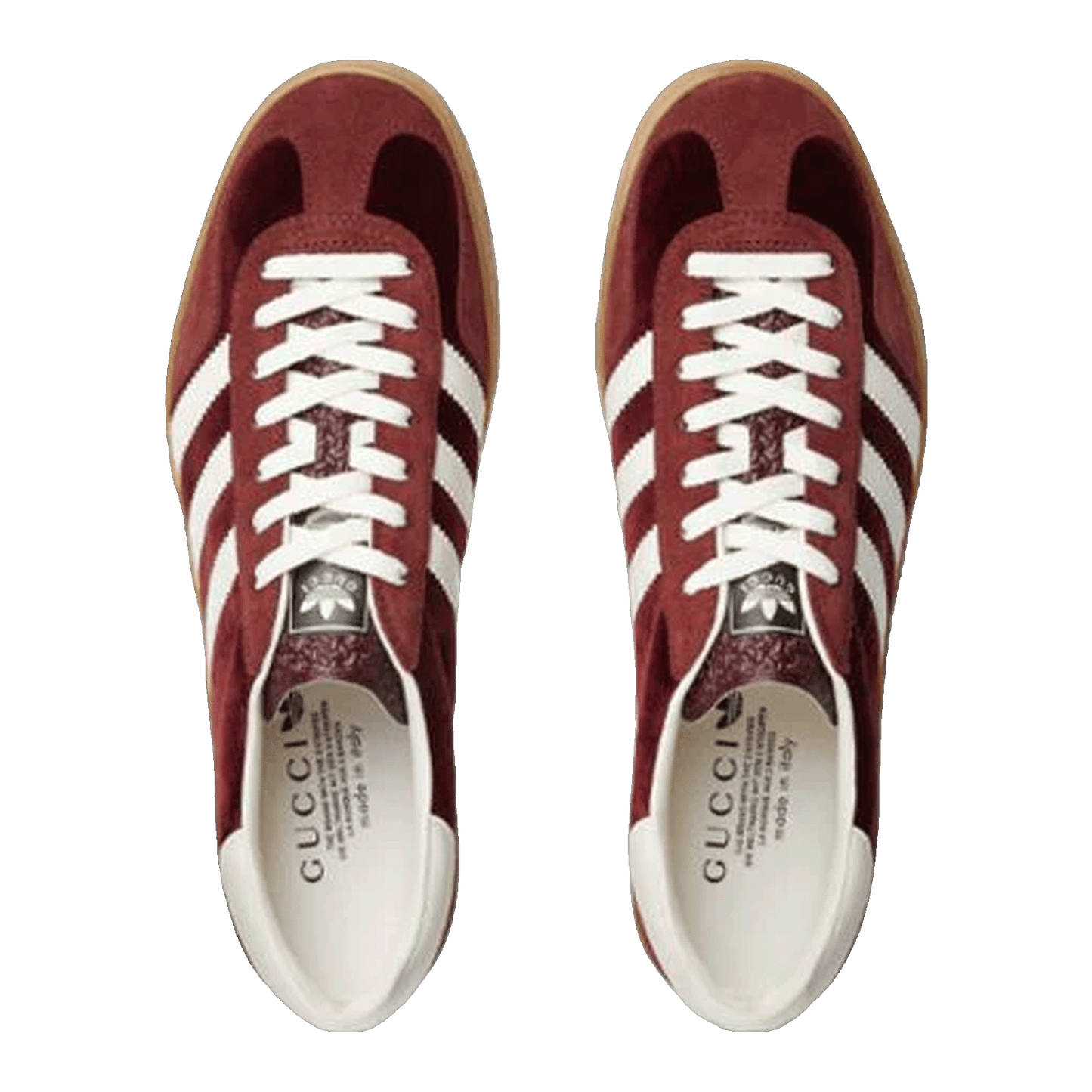 adidas x Gucci Gazelle Burgundy Velvet Oben