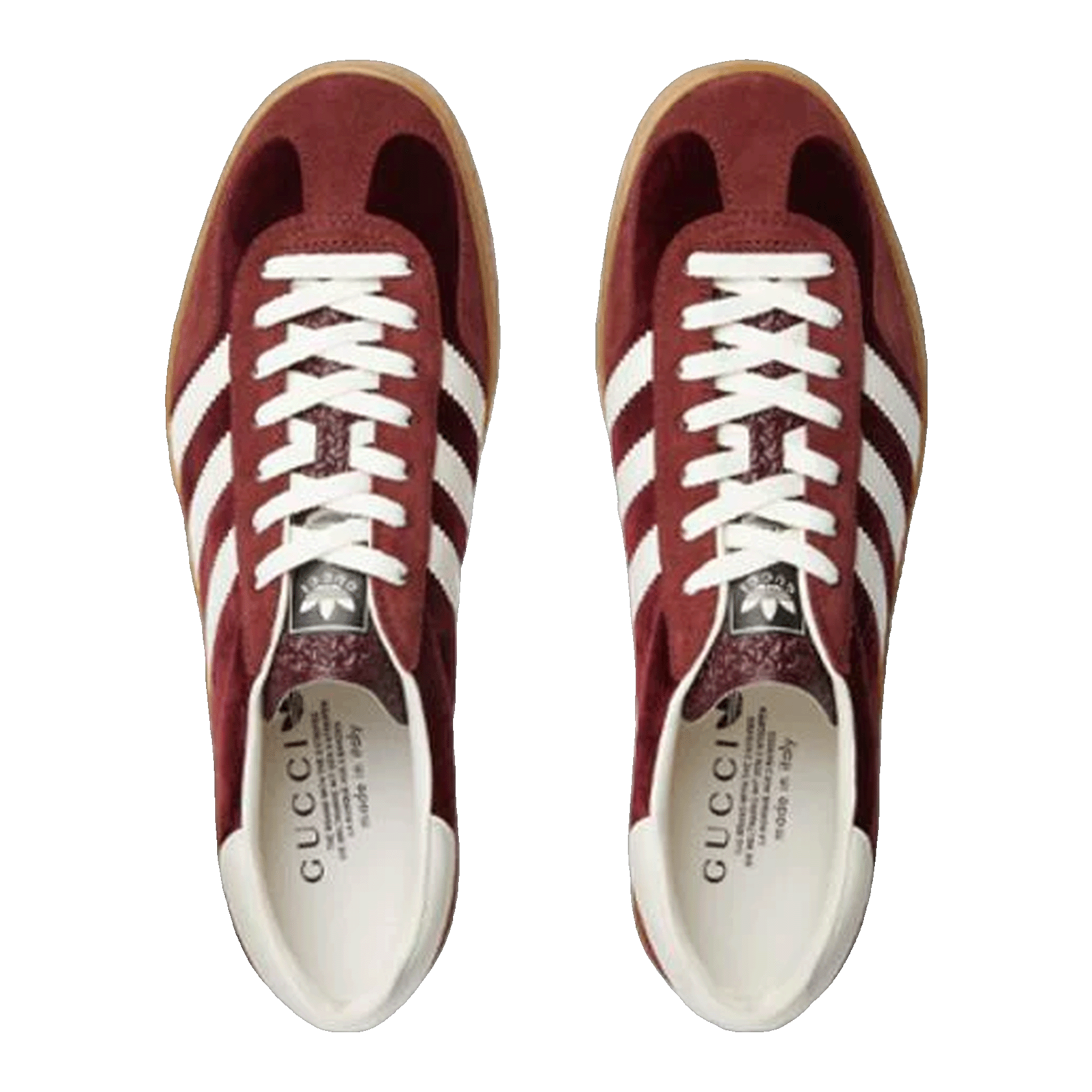 adidas x Gucci Gazelle Burgundy Velvet Oben