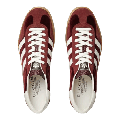 adidas x Gucci Gazelle Burgundy Velvet Oben