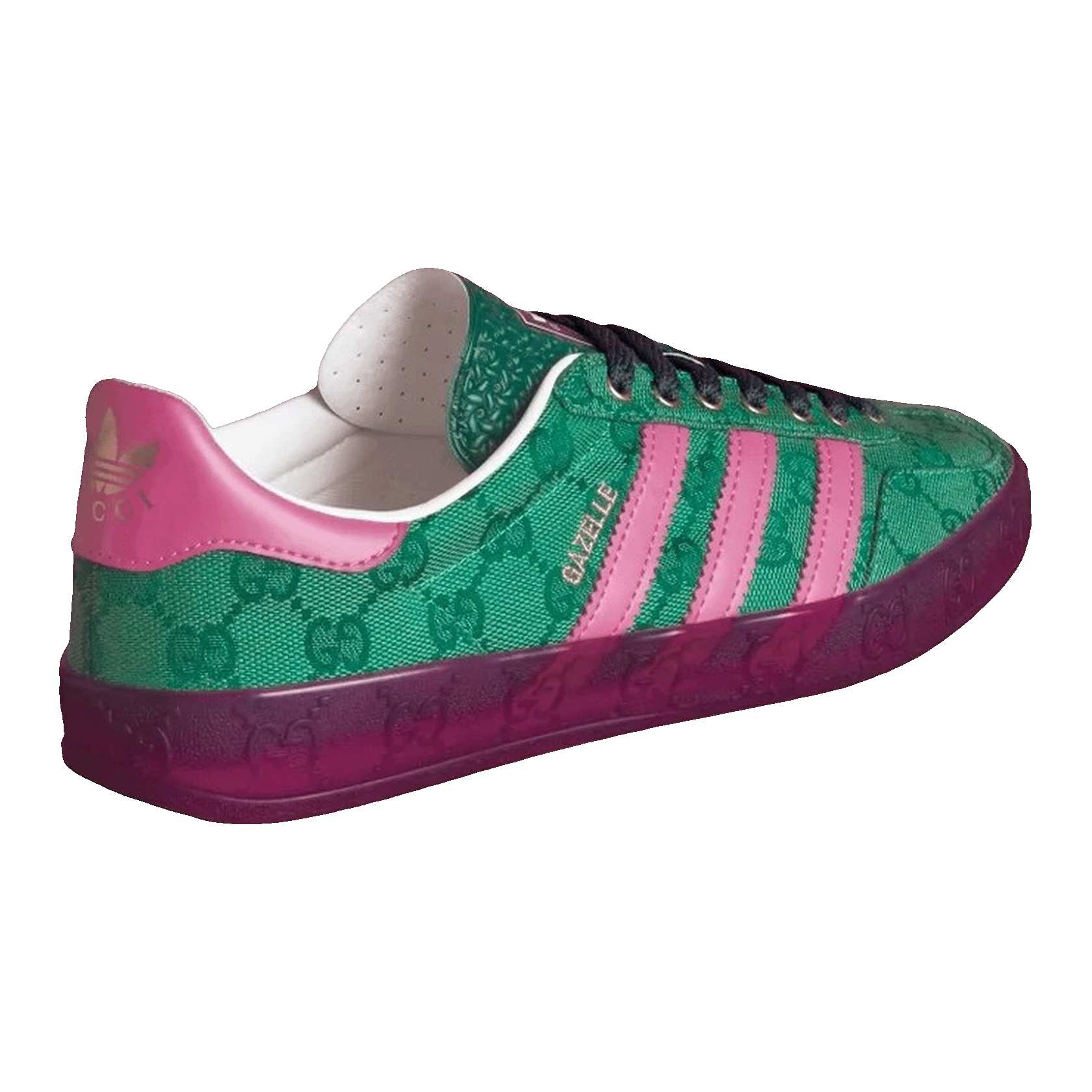 adidas x Gucci Gazelle Green GG Monogram (W) Back IE4795