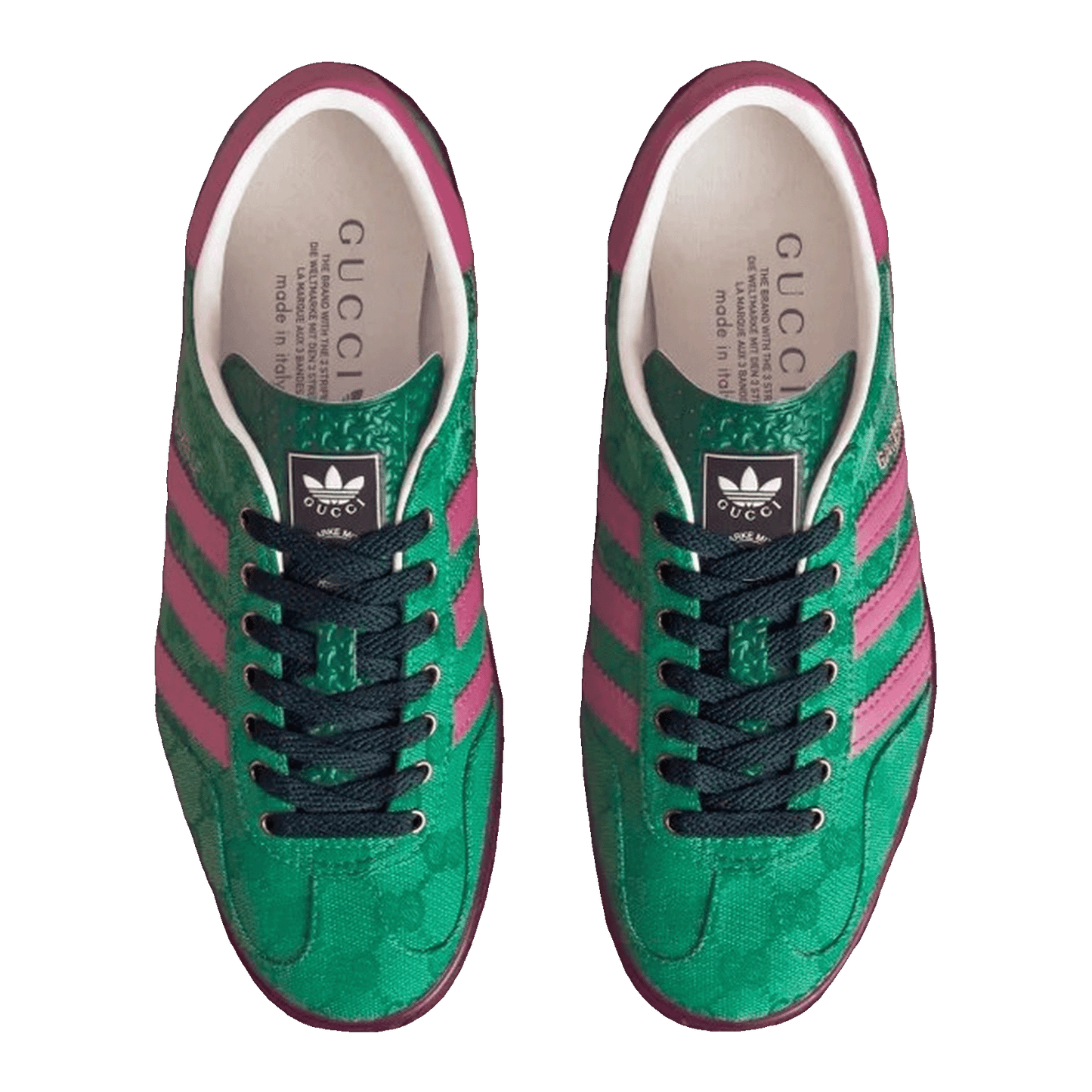 adidas x Gucci Gazelle Green GG Monogram (W) Oben IE4795