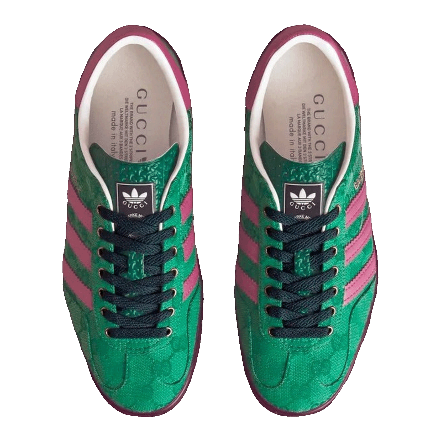 adidas x Gucci Gazelle Green GG Monogram (W) Oben IE4795