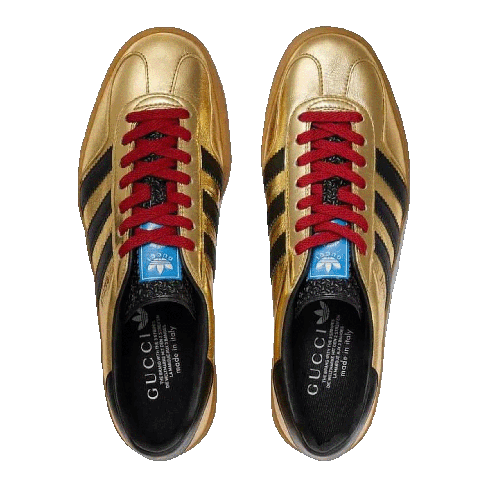 adidas x Gucci Gazelle Metallic Gold Oben 707847 AAA2M 8043