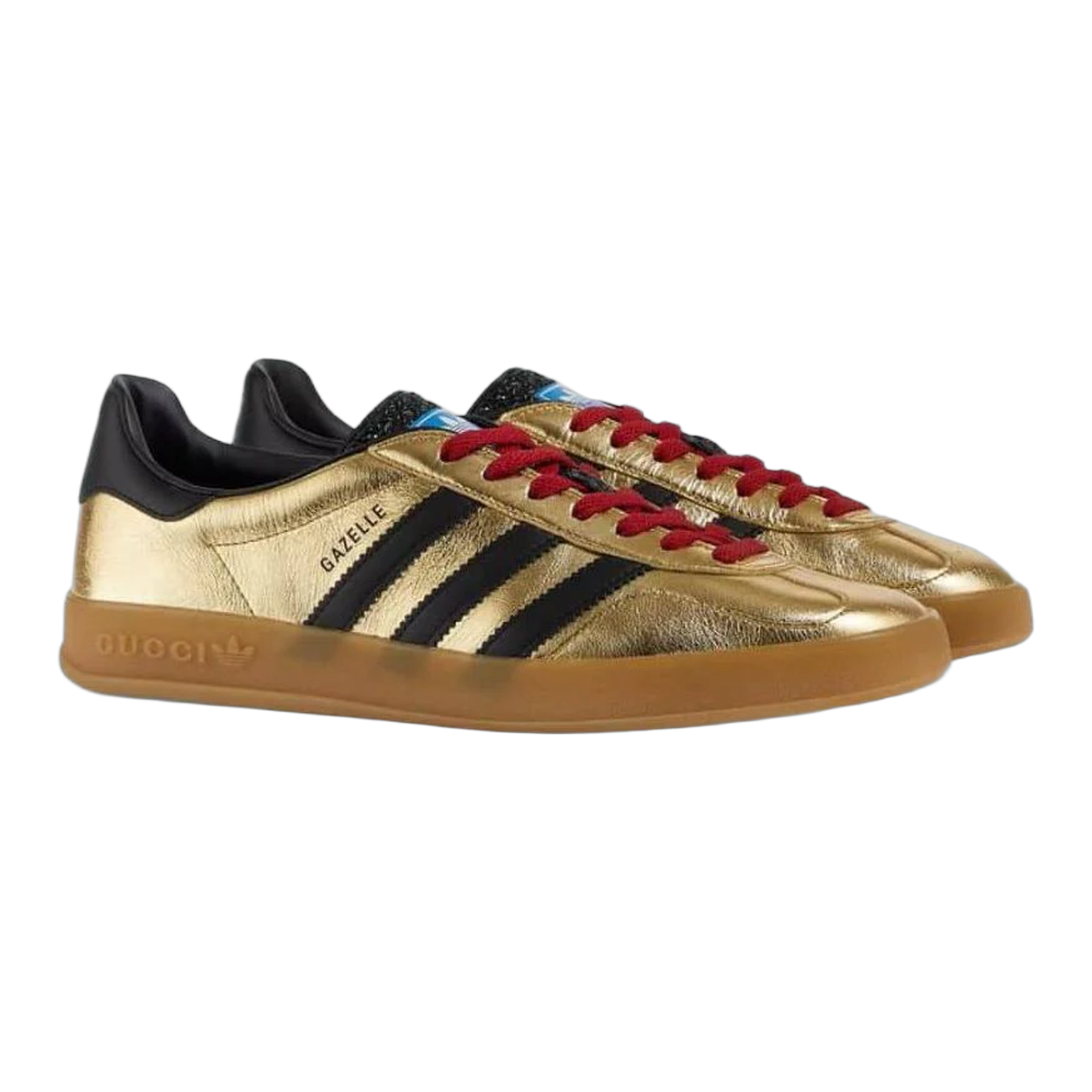 adidas x Gucci Gazelle Metallic Gold Side 707847 AAA2M 8043