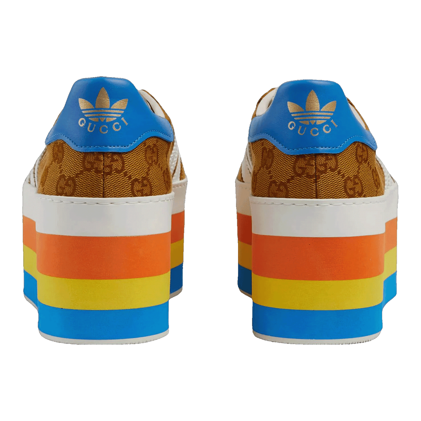 adidas x Gucci Gazelle Original GG Multicolor Platform (W) Back 707873_UWV20_7163
