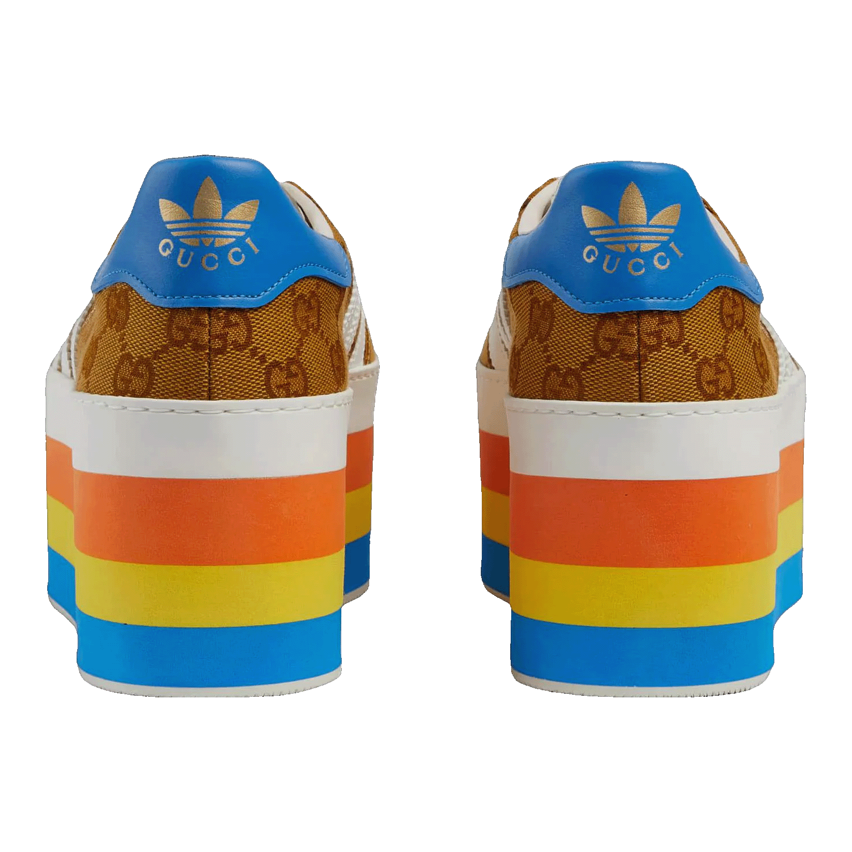 adidas x Gucci Gazelle Original GG Multicolor Platform (W) Back 707873_UWV20_7163