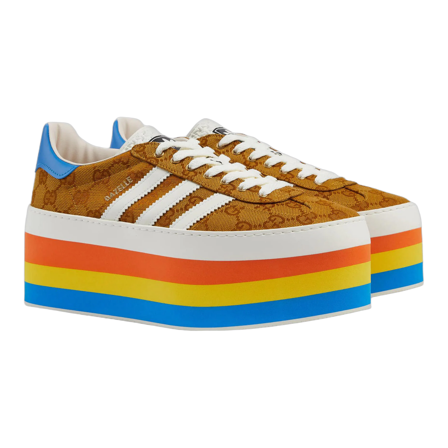 adidas x Gucci Gazelle Original GG Multicolor Platform (W) Side 707873_UWV20_7163