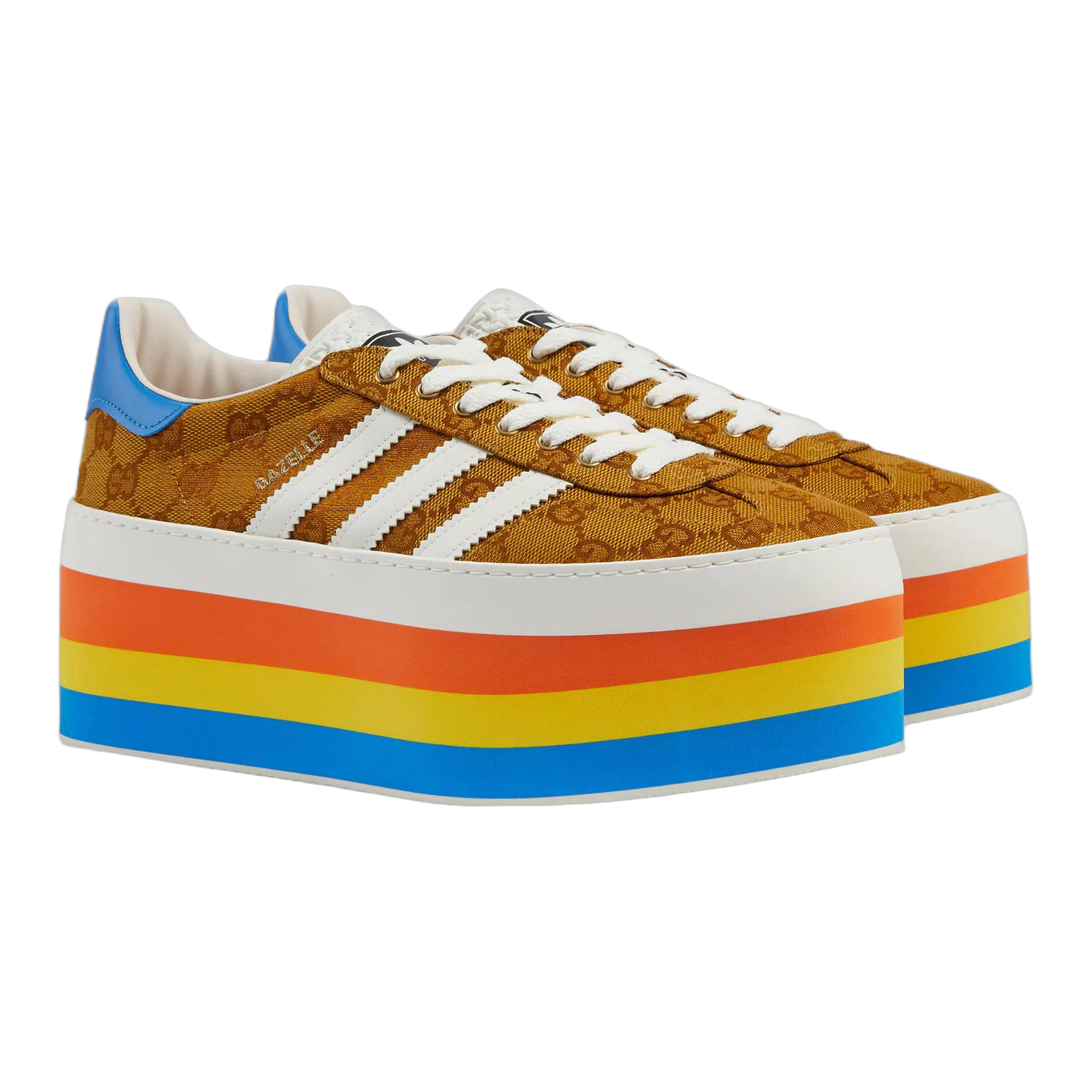 adidas x Gucci Gazelle Original GG Multicolor Platform (W) Side 707873_UWV20_7163