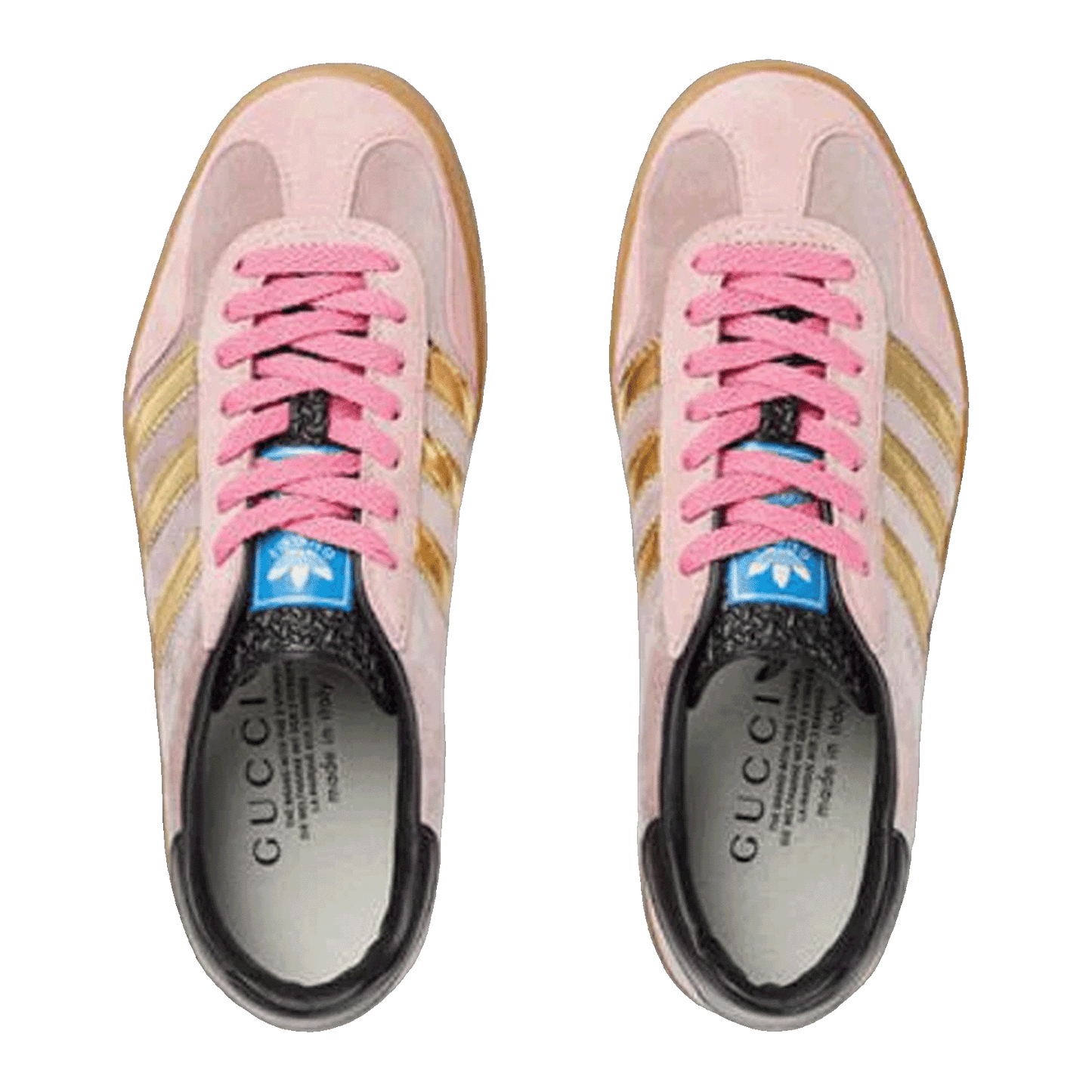 adidas x Gucci Gazelle Pink Velvet (W) Oben