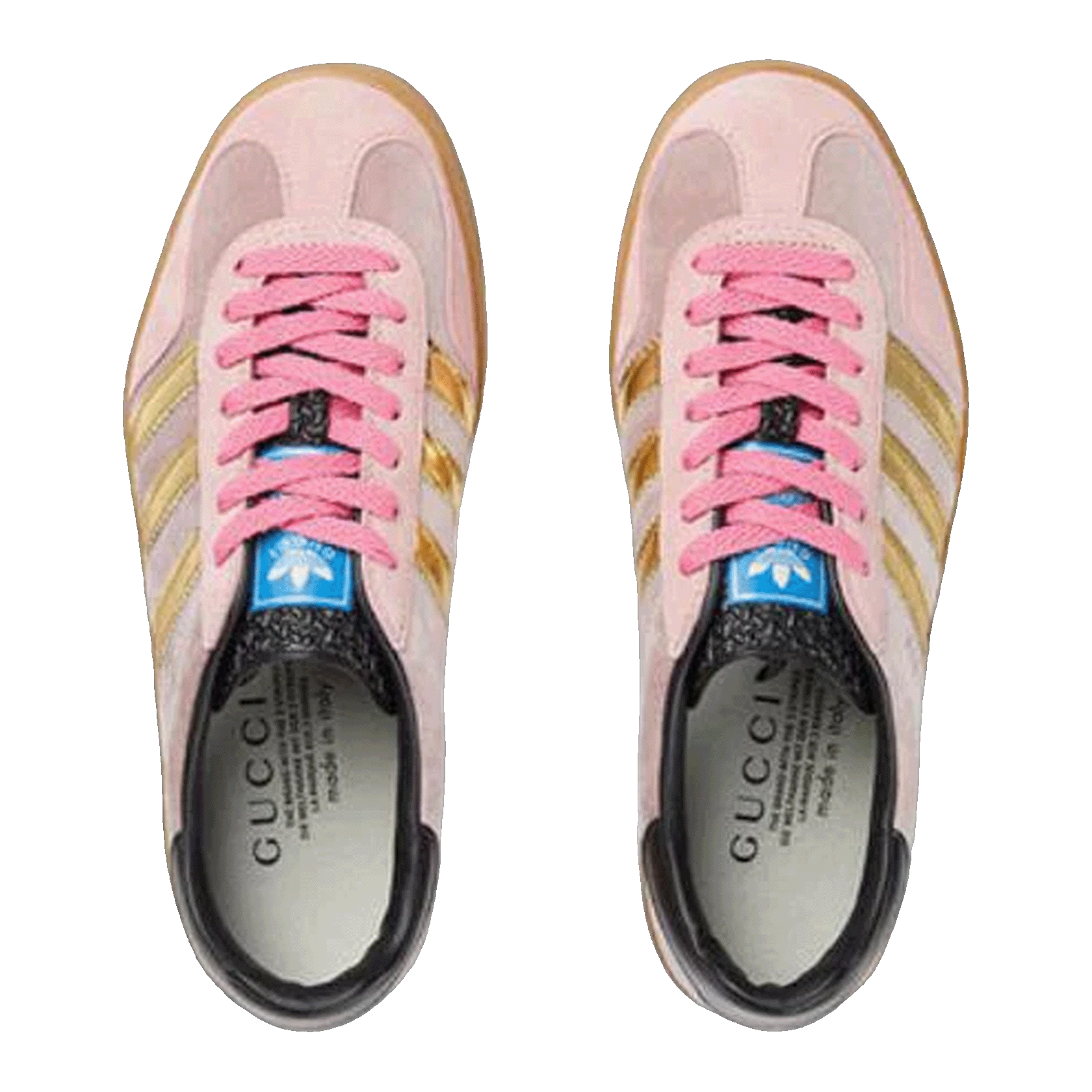 adidas x Gucci Gazelle Pink Velvet (W) Oben