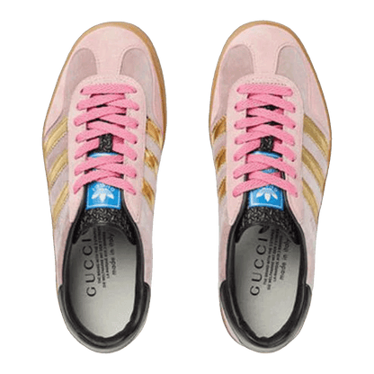 adidas x Gucci Gazelle Pink Velvet (W) Oben