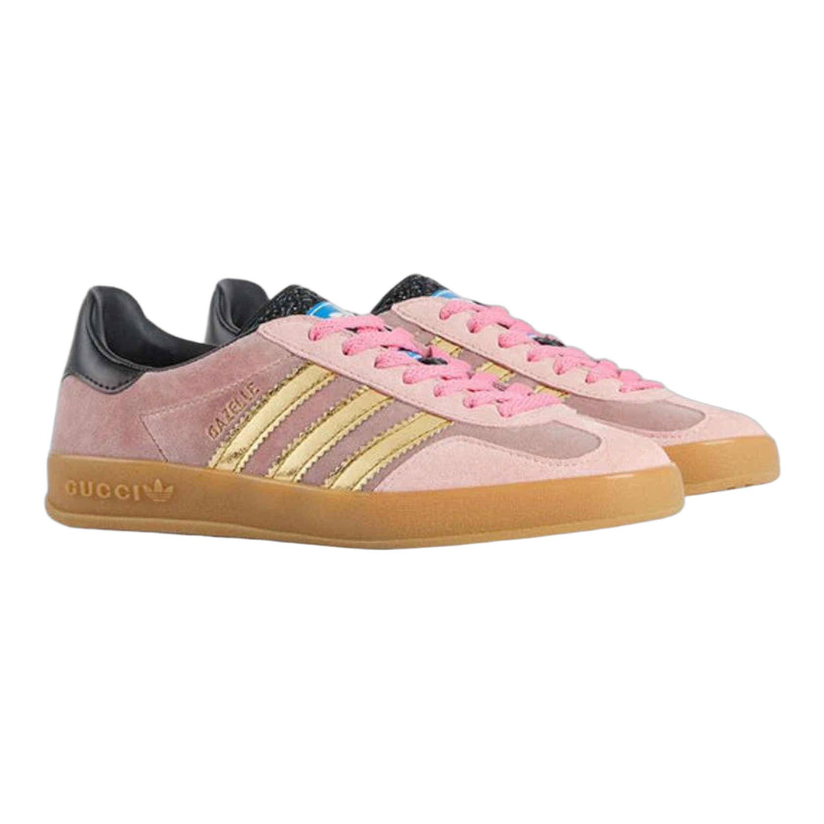 adidas x Gucci Gazelle Pink Velvet (W) Side 707864 FAAQX 5741