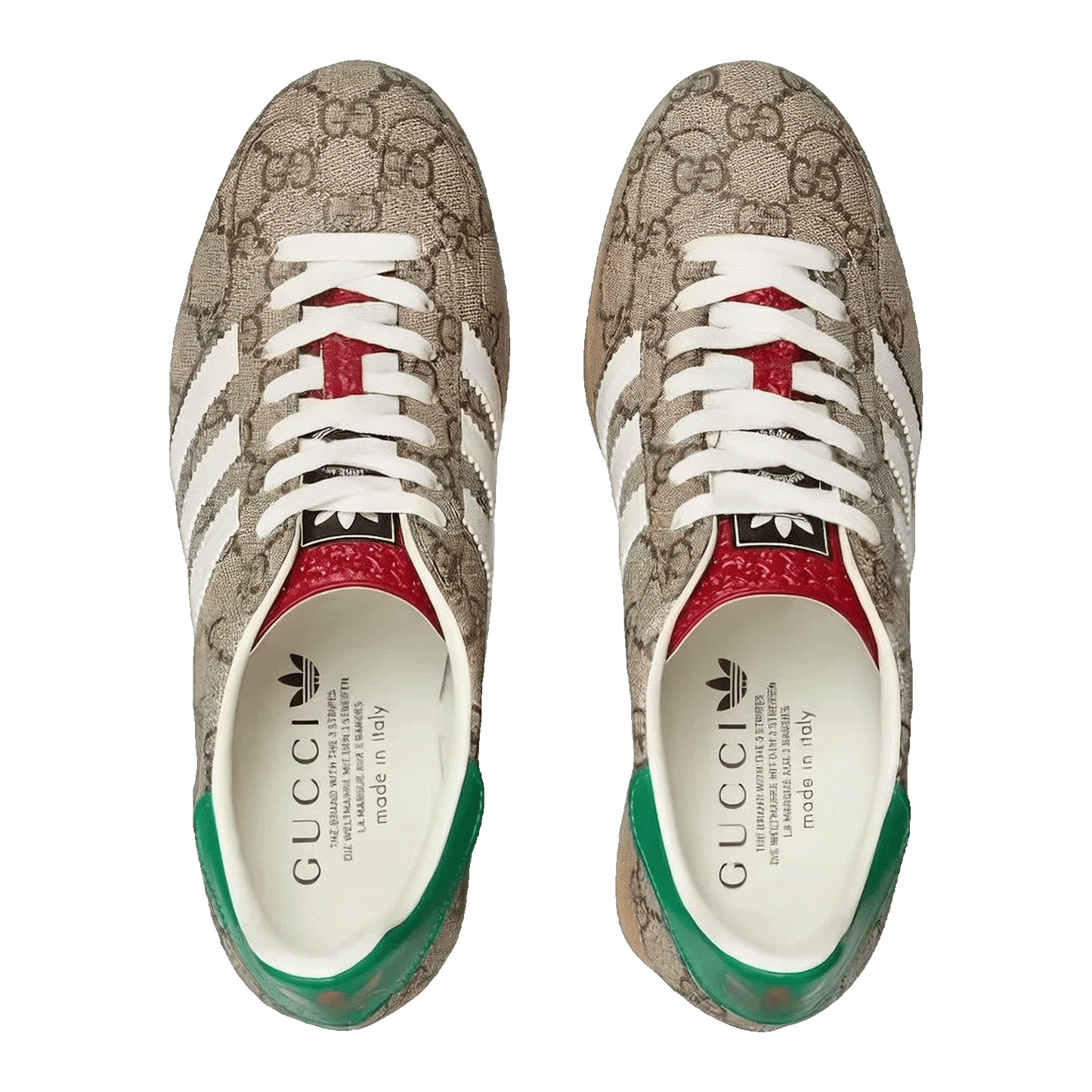 adidas x Gucci Gazelle Wedge Beige GG Monogram (W) Oben