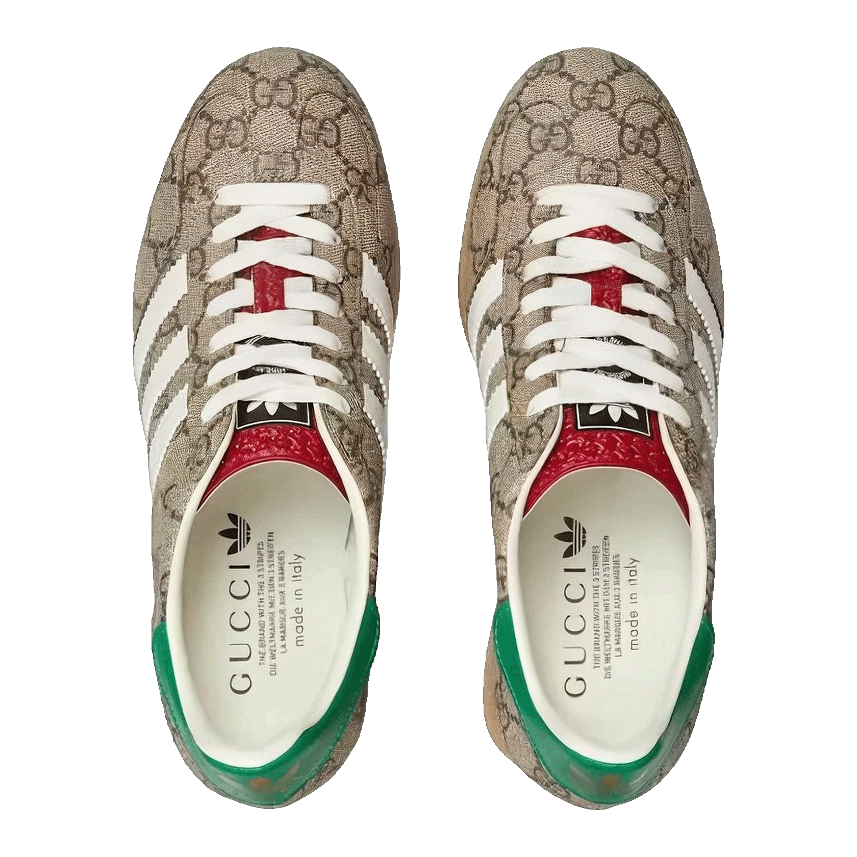 adidas x Gucci Gazelle Wedge Beige GG Monogram (W) Oben