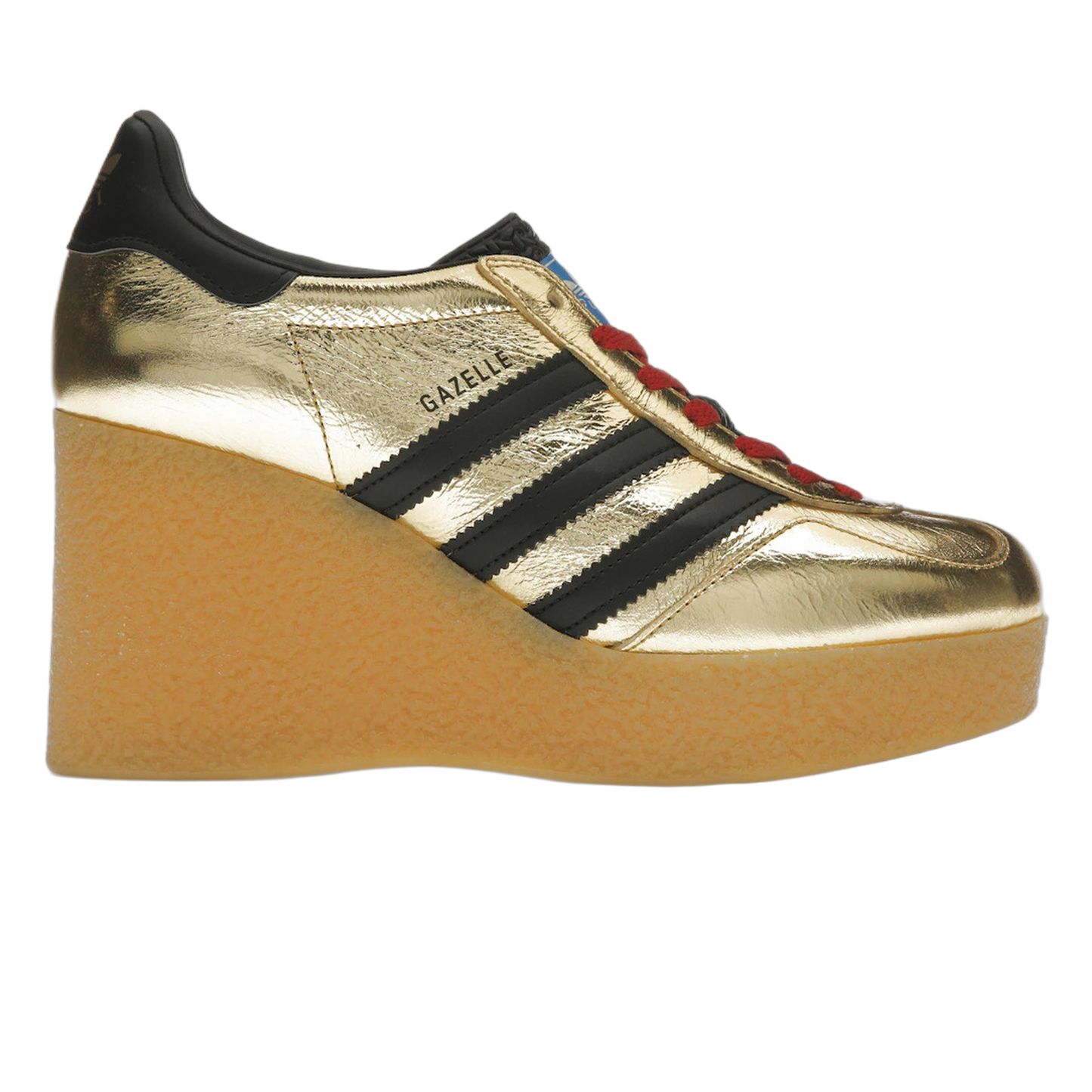 adidas x Gucci Gazelle Wedge Gold Metallic Black (W) 725628 AAA2M 8043