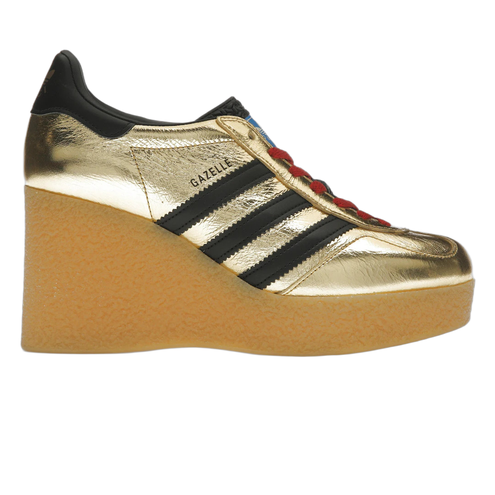 adidas x Gucci Gazelle Wedge Gold Metallic Black (W) 725628 AAA2M 8043