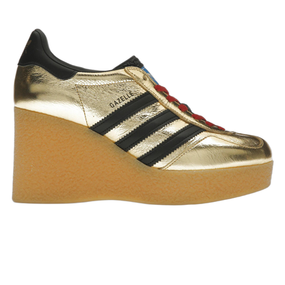 adidas x Gucci Gazelle Wedge Gold Metallic Black (W) 725628 AAA2M 8043