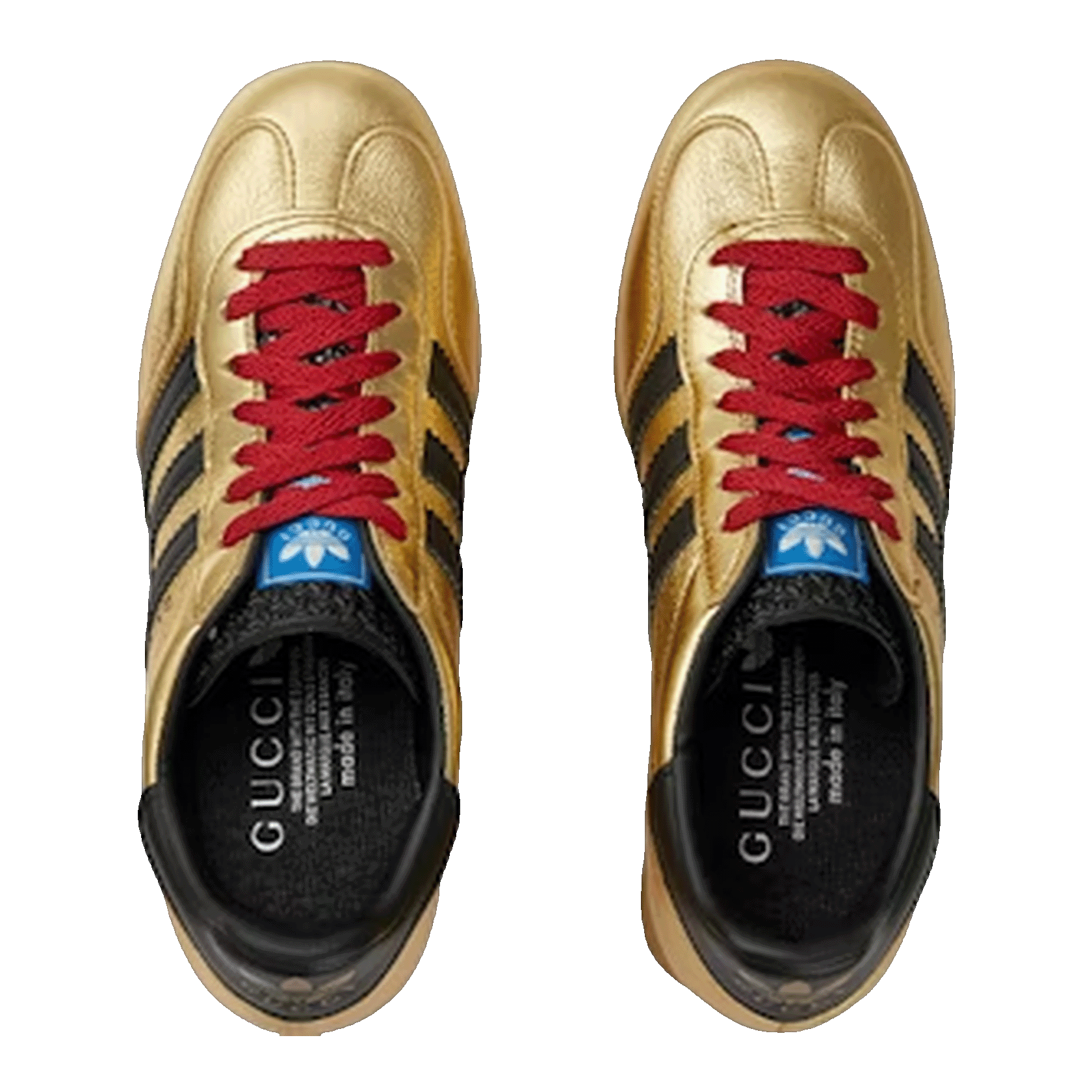adidas x Gucci Gazelle Wedge Gold Metallic Black (W) Oben
