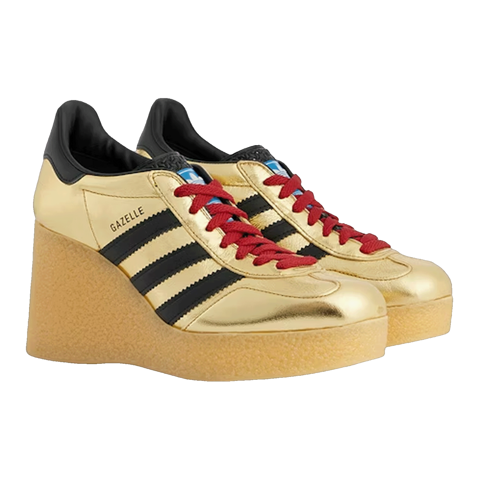 adidas x Gucci Gazelle Wedge Gold Metallic Black (W) Side