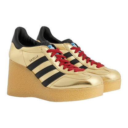 adidas x Gucci Gazelle Wedge Gold Metallic Black (W) Side