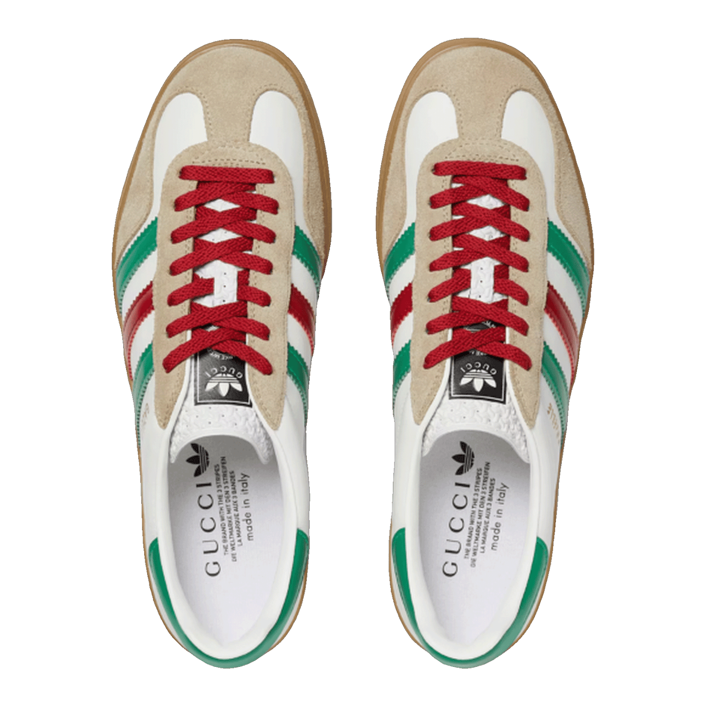 adidas x Gucci Gazelle White Green Red Oben 726487 AAA43 9547