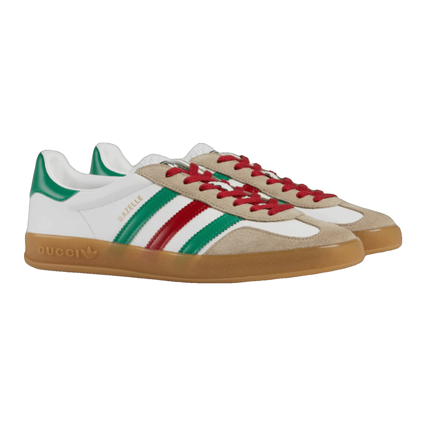 adidas x Gucci Gazelle White Green Red Side 726487 AAA43 9547