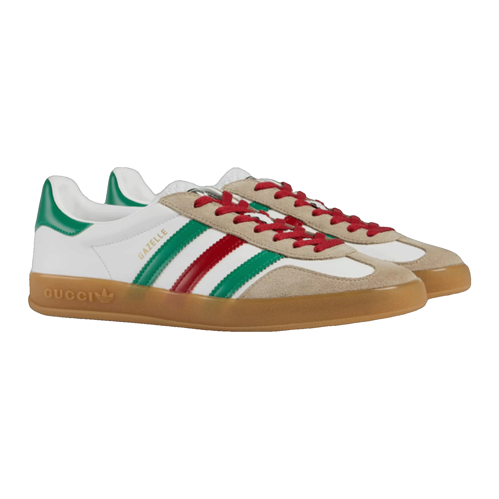 adidas x Gucci Gazelle White Green Red Side 726487 AAA43 9547