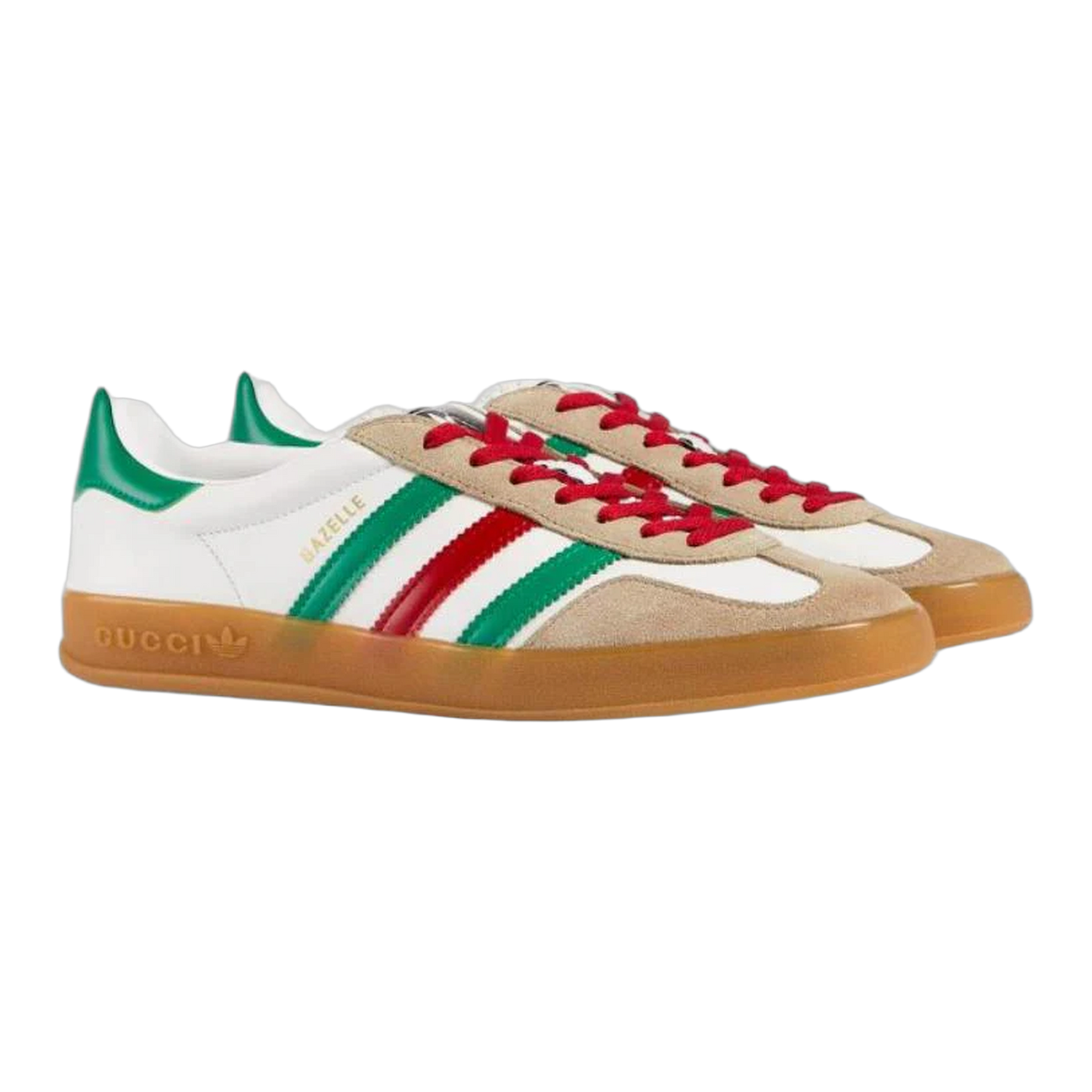 adidas x Gucci Gazelle White Green Red (W) Side