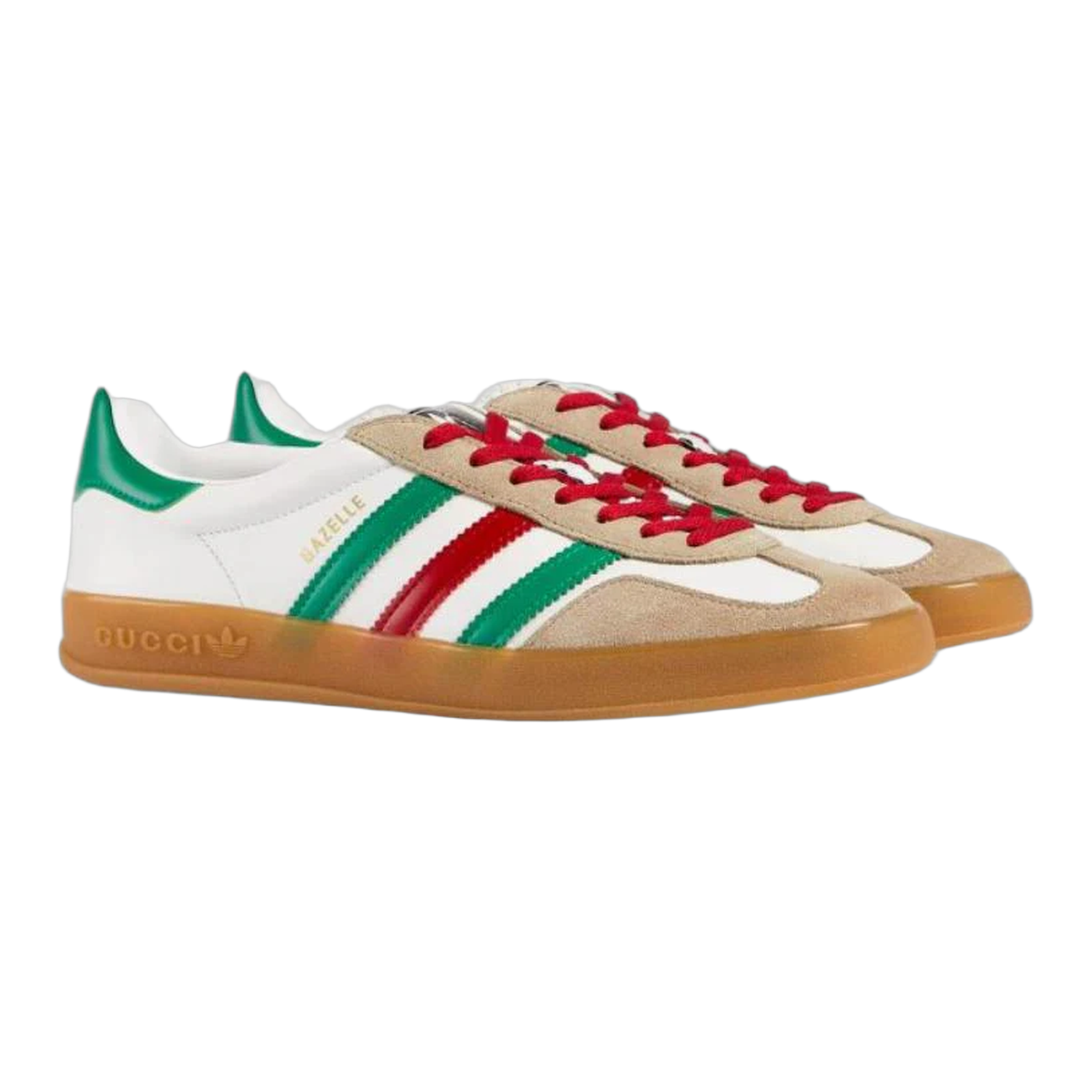 adidas x Gucci Gazelle White Green Red (W) Side