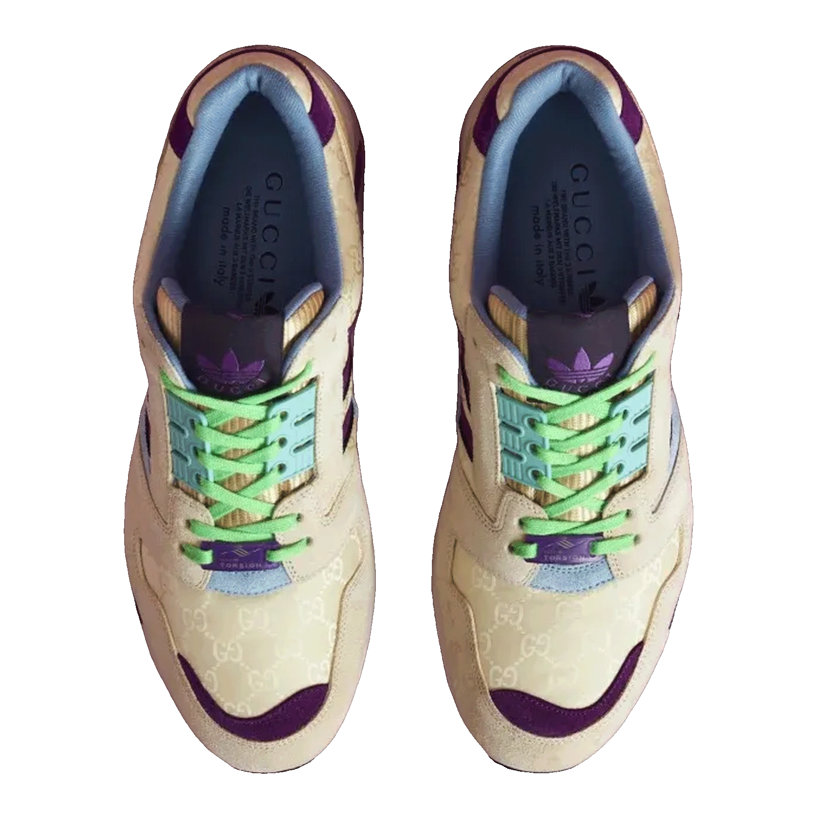 adidas x Gucci ZX 8000 Beige GG Monogram Oben IE2273 / 721936 AAA9C 9341
