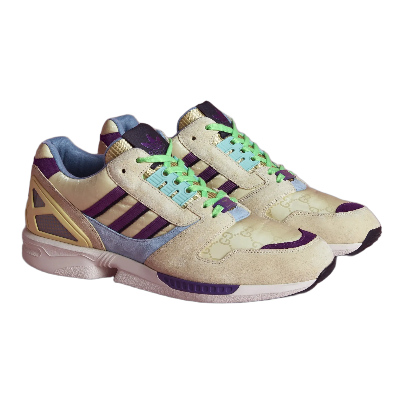 adidas x Gucci ZX 8000 Beige GG Monogram Side IE2273 / 721936 AAA9C 9341
