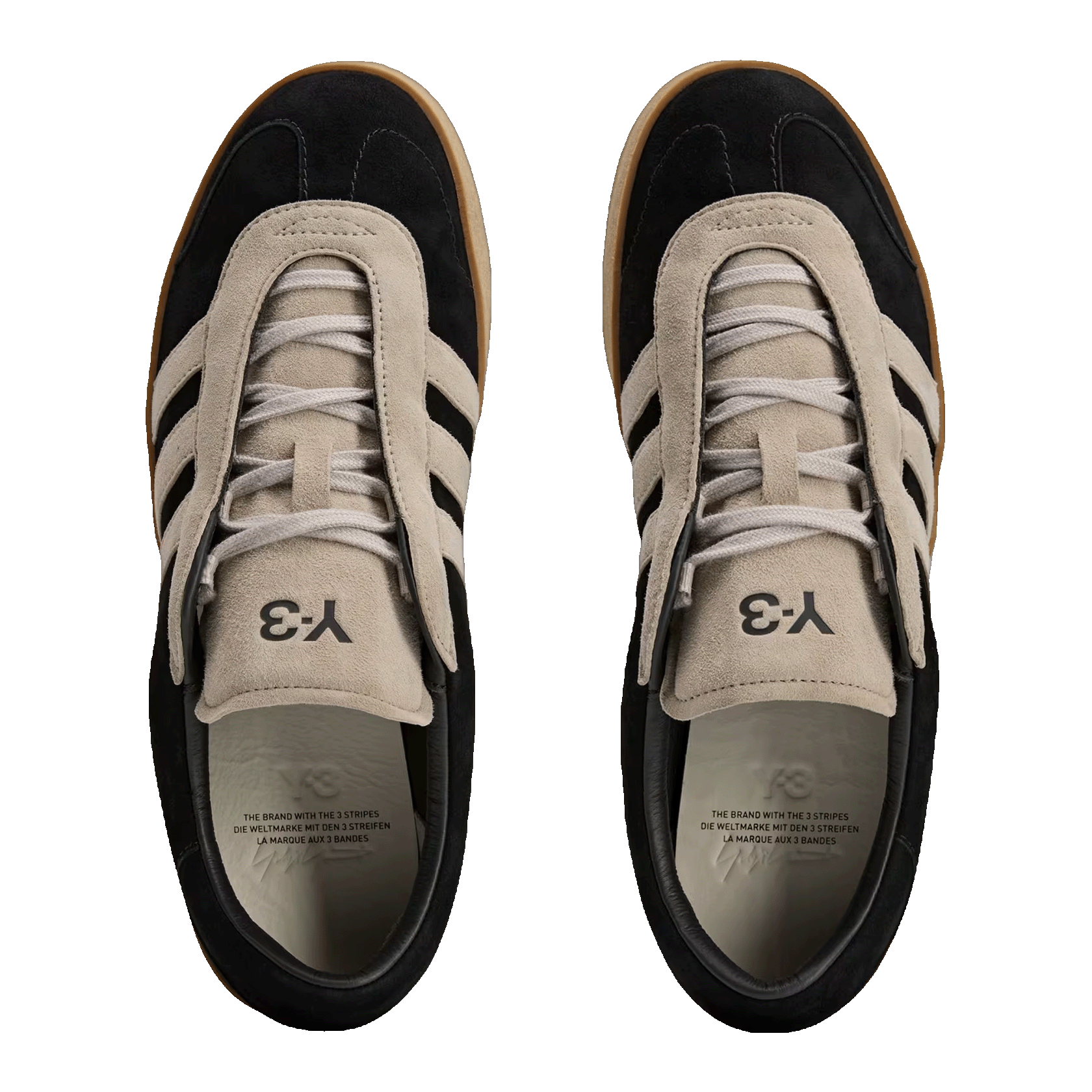 adidas Y-3 Gazelle Black Light Brown Gum Oben KI4340