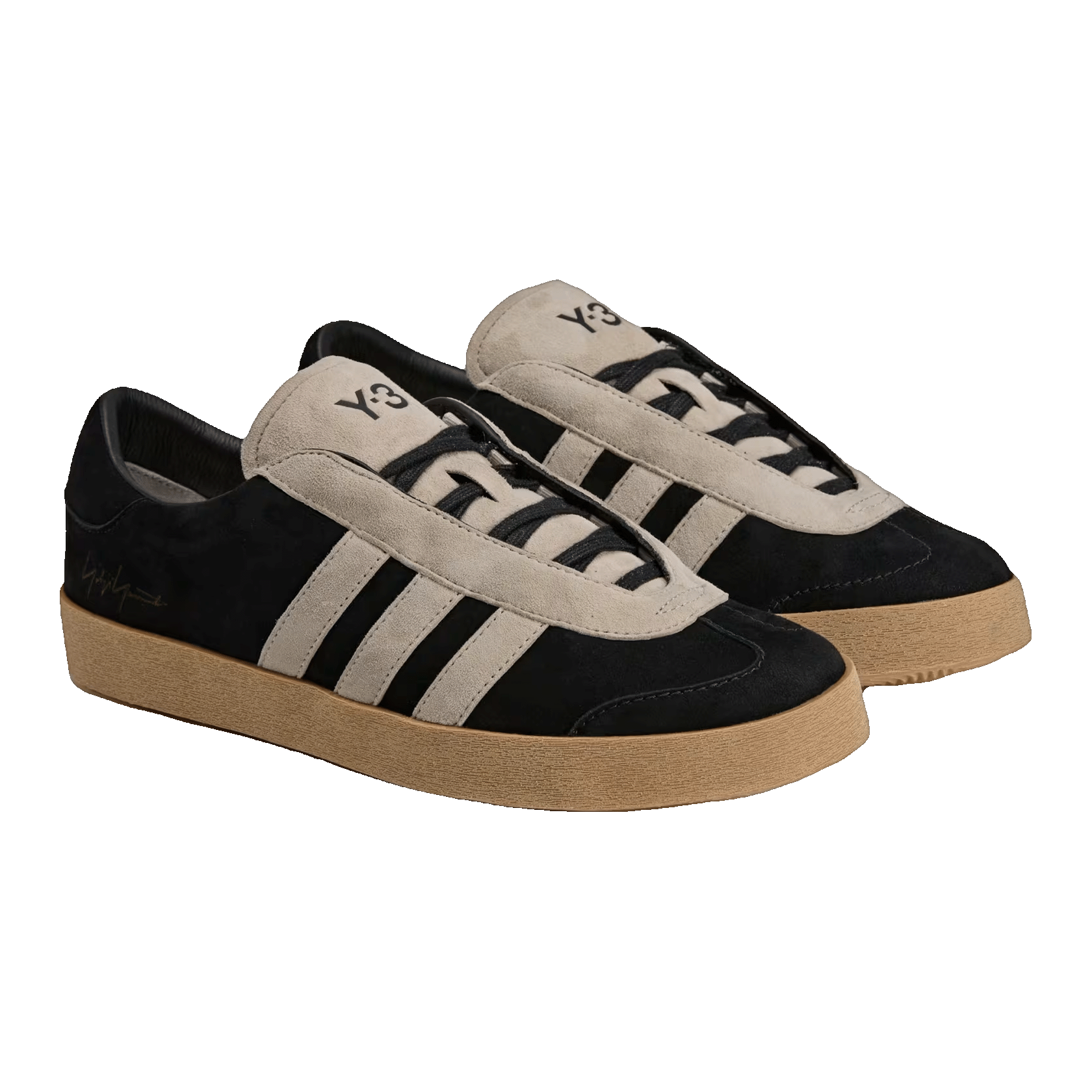 adidas Y-3 Gazelle Black Light Brown Gum Side KI4340