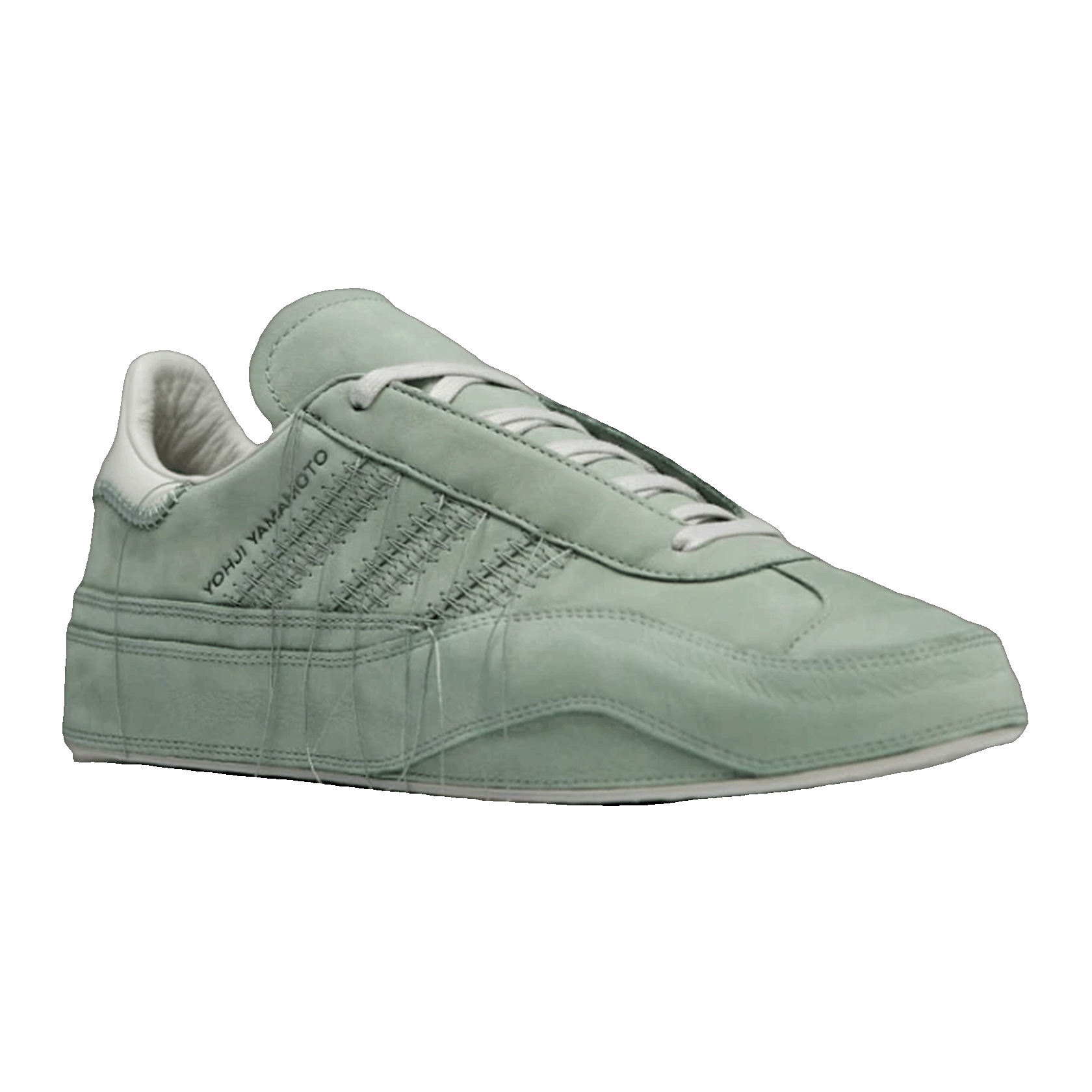 adidas Y-3 Gazelle Silver Green Off White Light Brown Side IG5309