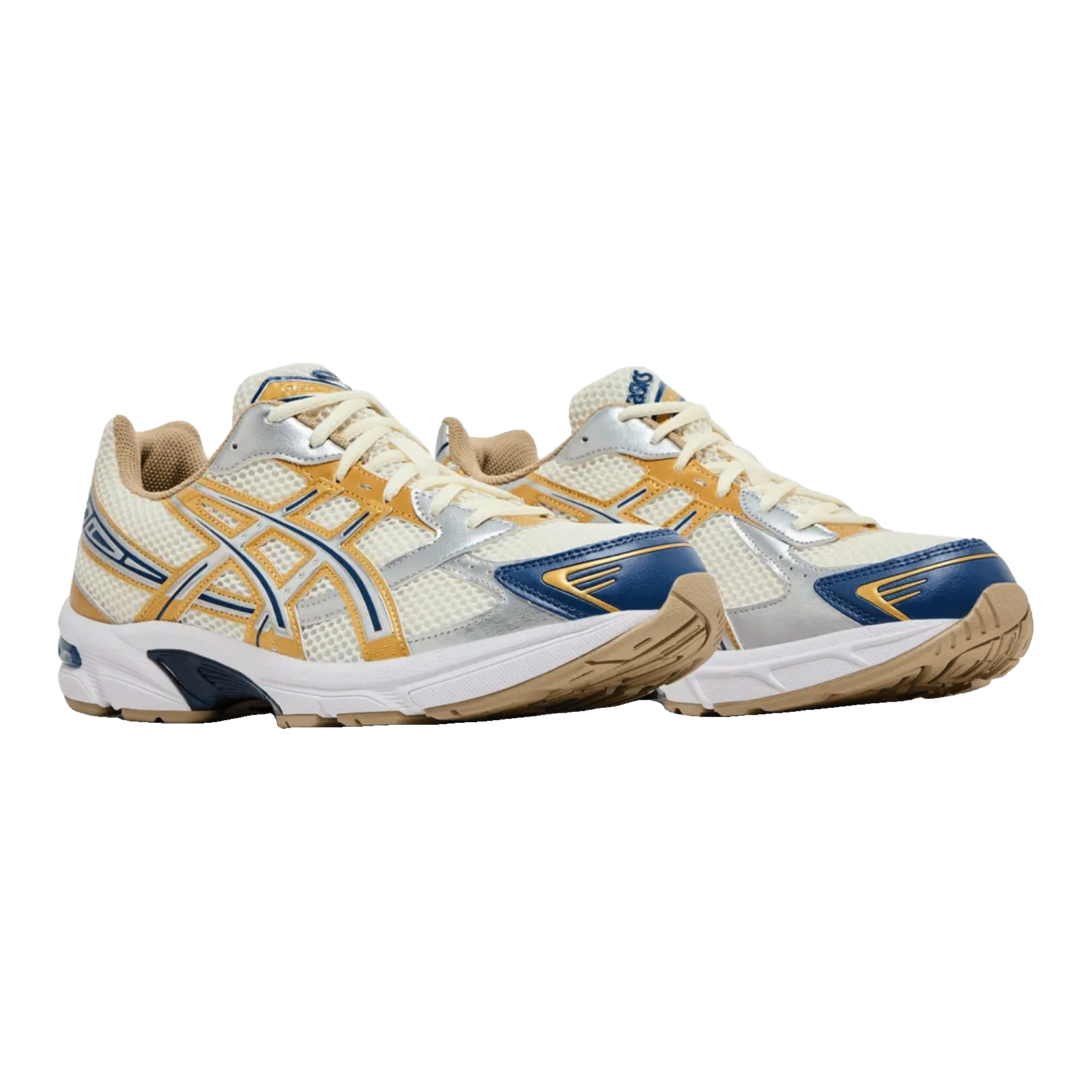 ASICS Gel-1130 Cream Pure Silver Gold Blue Side