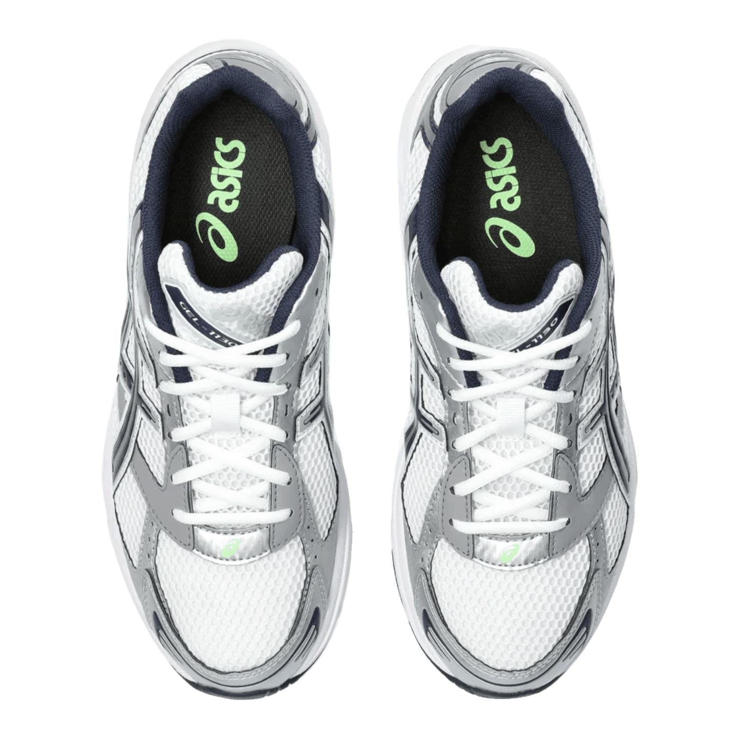 ASICS Gel-1130 White Mid Grey Lime Green Oben