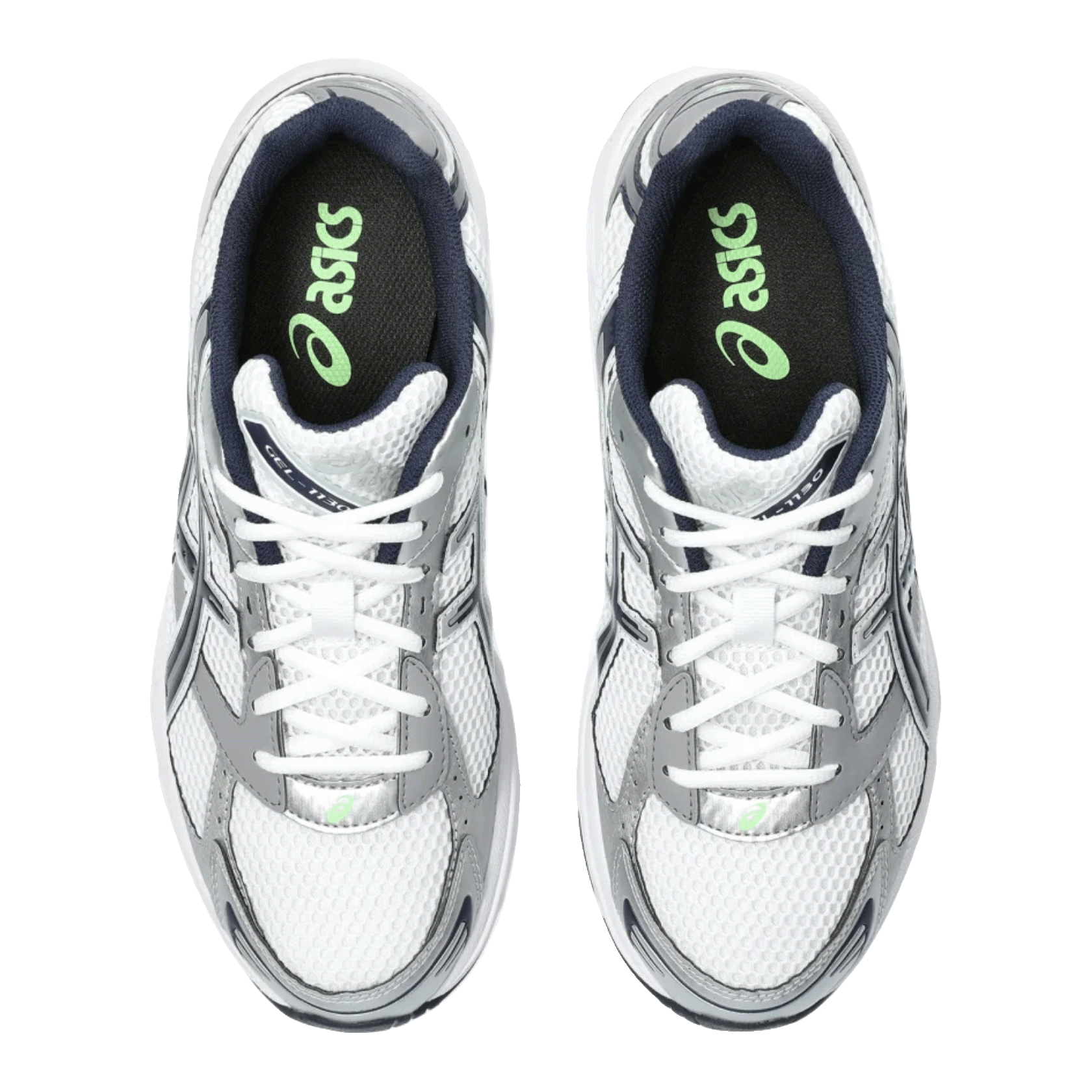 ASICS Gel-1130 White Mid Grey Lime Green Oben