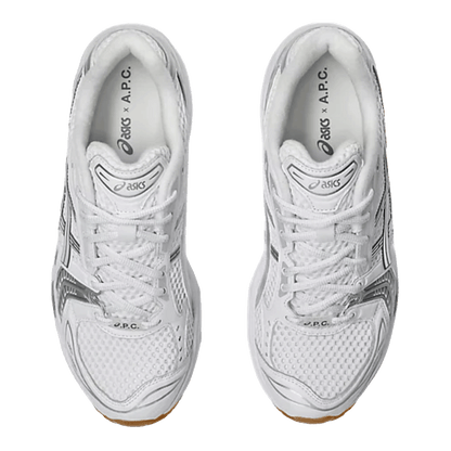 ASICS Gel-Kayano 14 A.P.C. White Pure Silver Oben