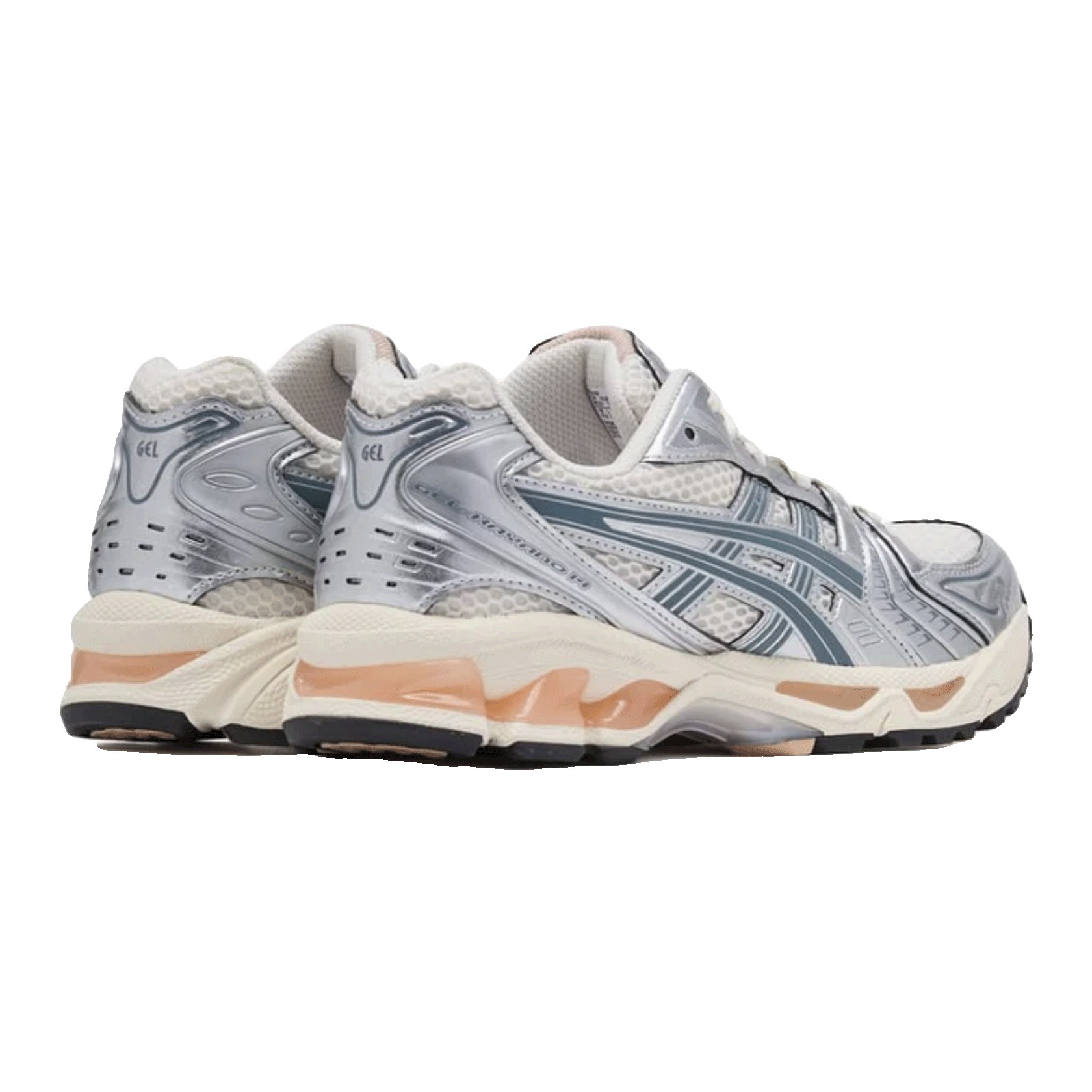 ASICS Gel-Kayano 14 Birch Pure Silver Teal Gold Back