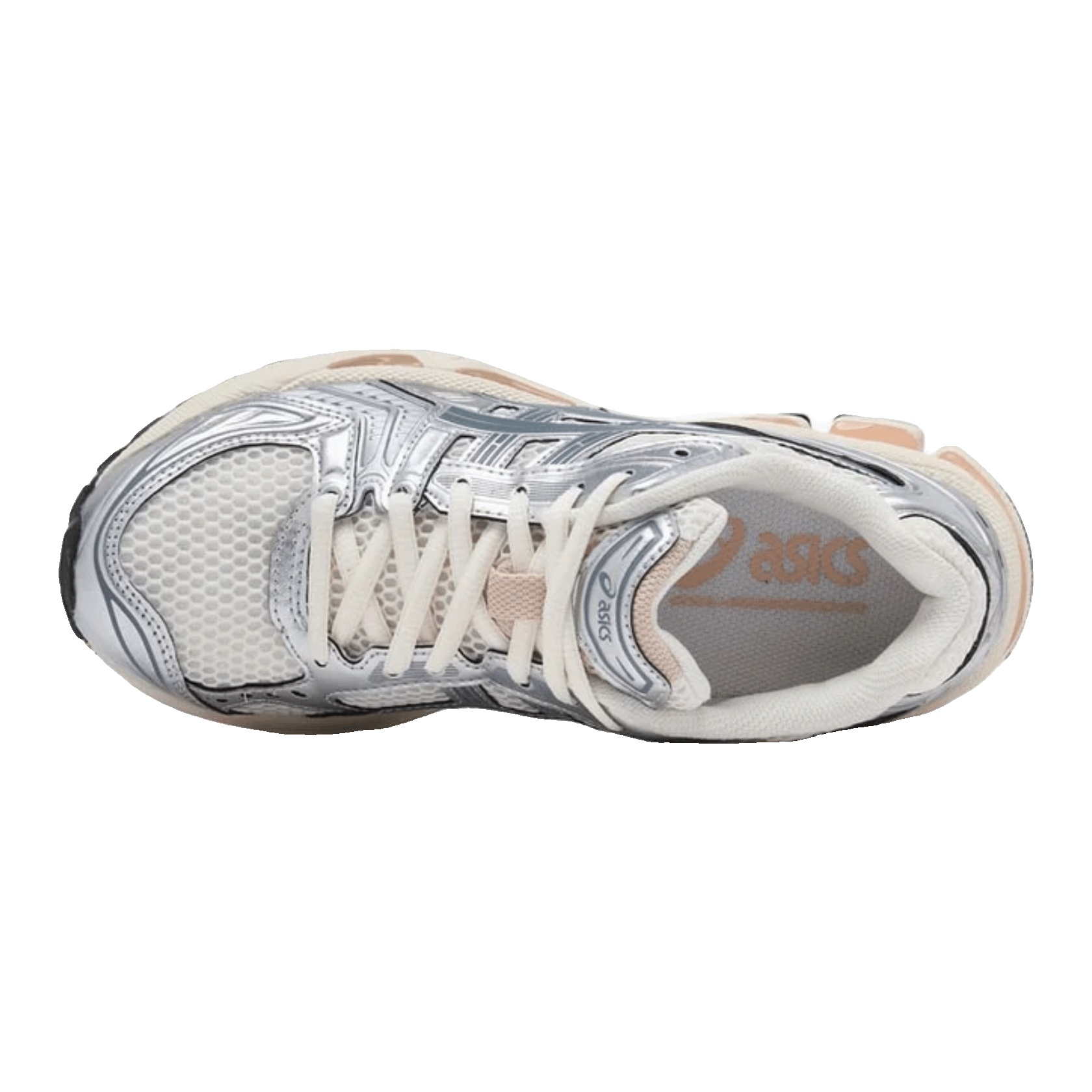 ASICS Gel-Kayano 14 Birch Pure Silver Teal Gold Oben