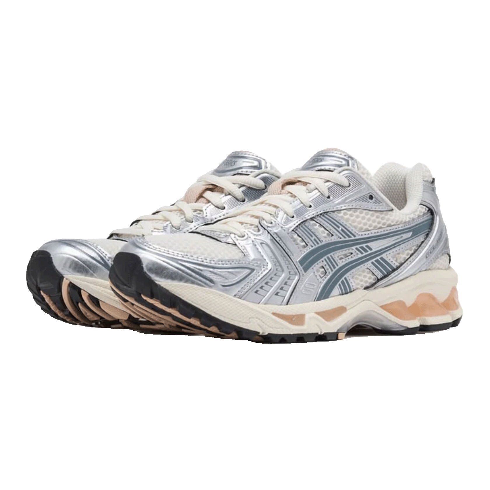 ASICS Gel-Kayano 14 Birch Pure Silver Teal Gold Side