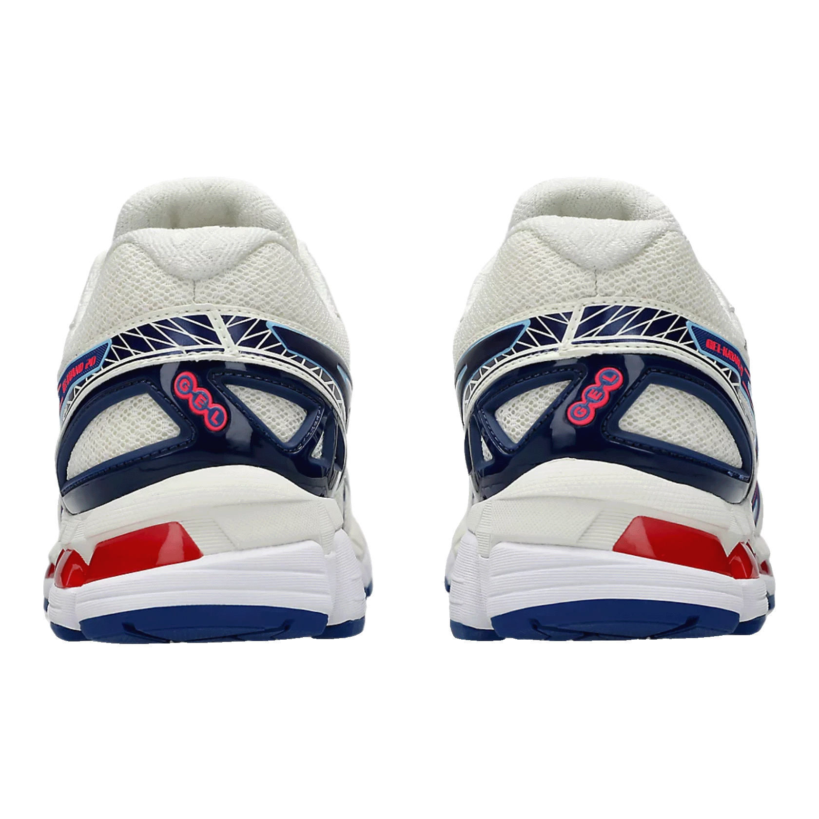 ASICS Gel-Kayano 20 Cream Blue Red Back