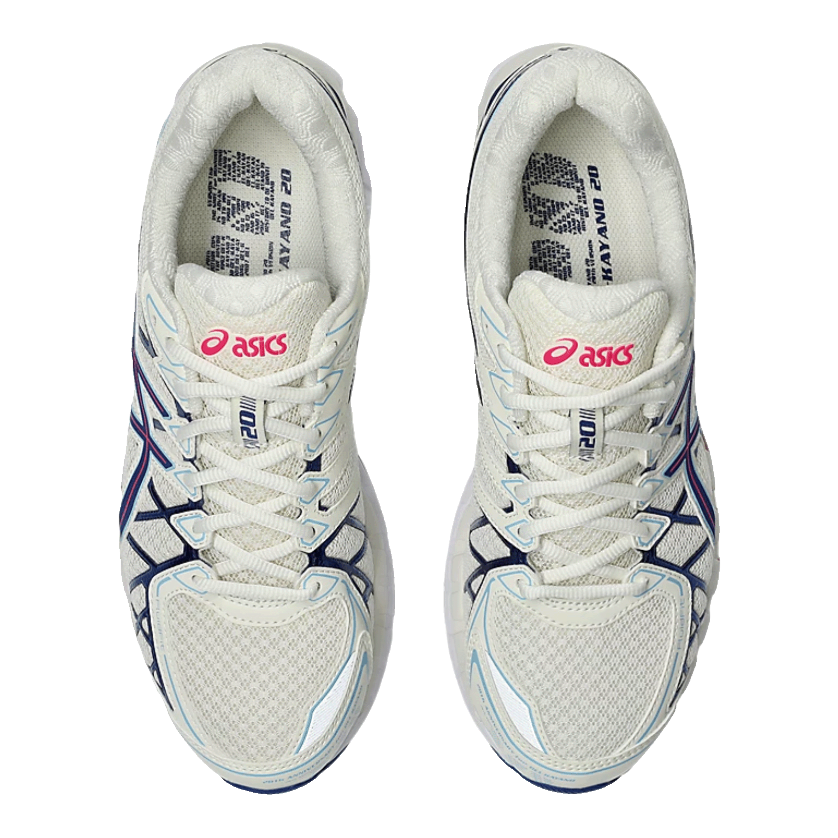 ASICS Gel-Kayano 20 Cream Blue Red Oben