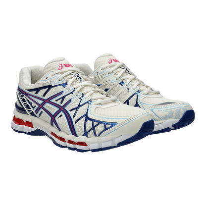 ASICS Gel-Kayano 20 Cream Blue Red Side
