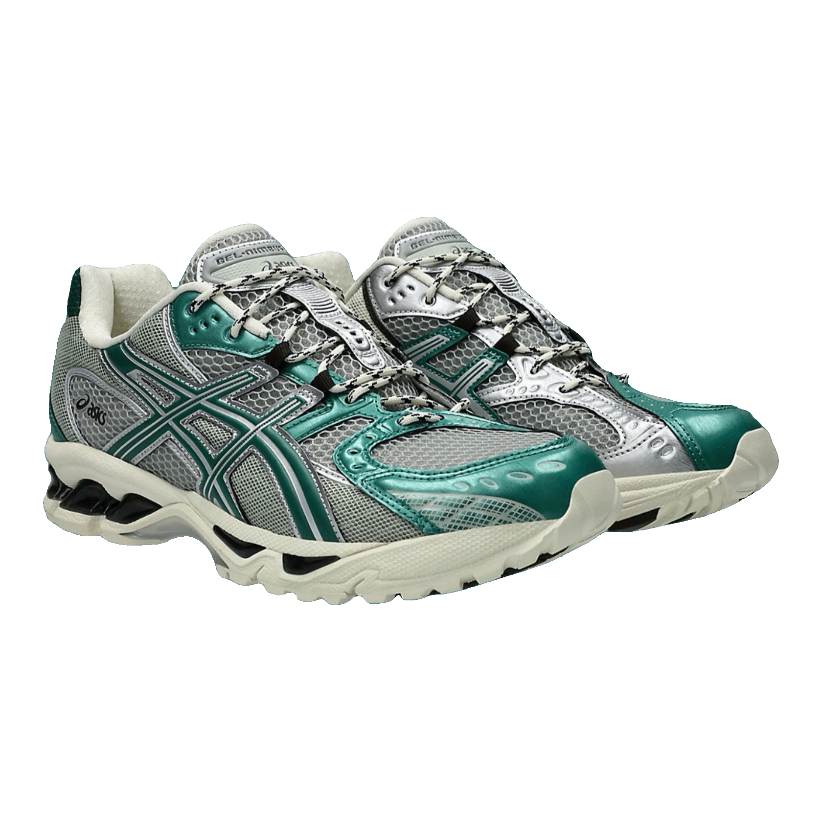 ASICS Gel-Nimbus 10.1 Silver Green Metallic Side