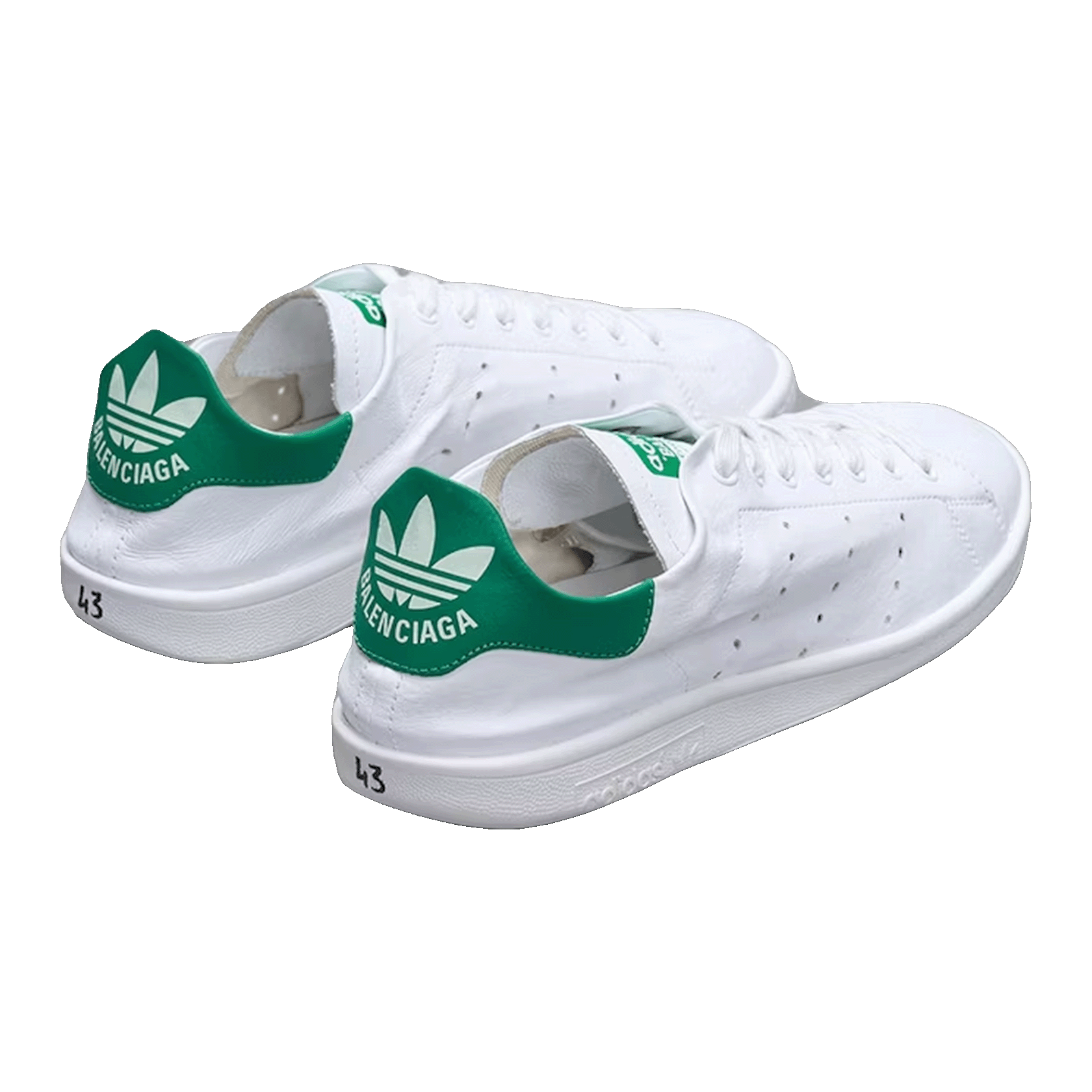Balenciaga x adidas Stan Smith Core White Green Back ID7564