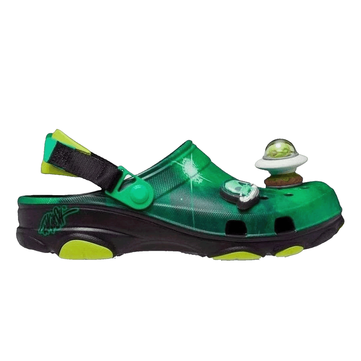 Crocs All-Terrain Clog Ron English Area 54 Green Galaxy