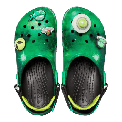 Crocs All-Terrain Clog Ron English Area 54 Green Galaxy Oben