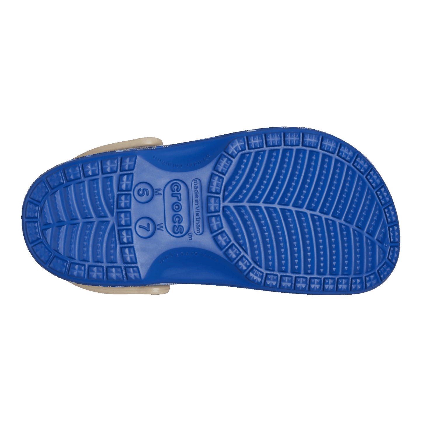 Crocs Baya Clog Holiday Plaid Blue Jean Sohle